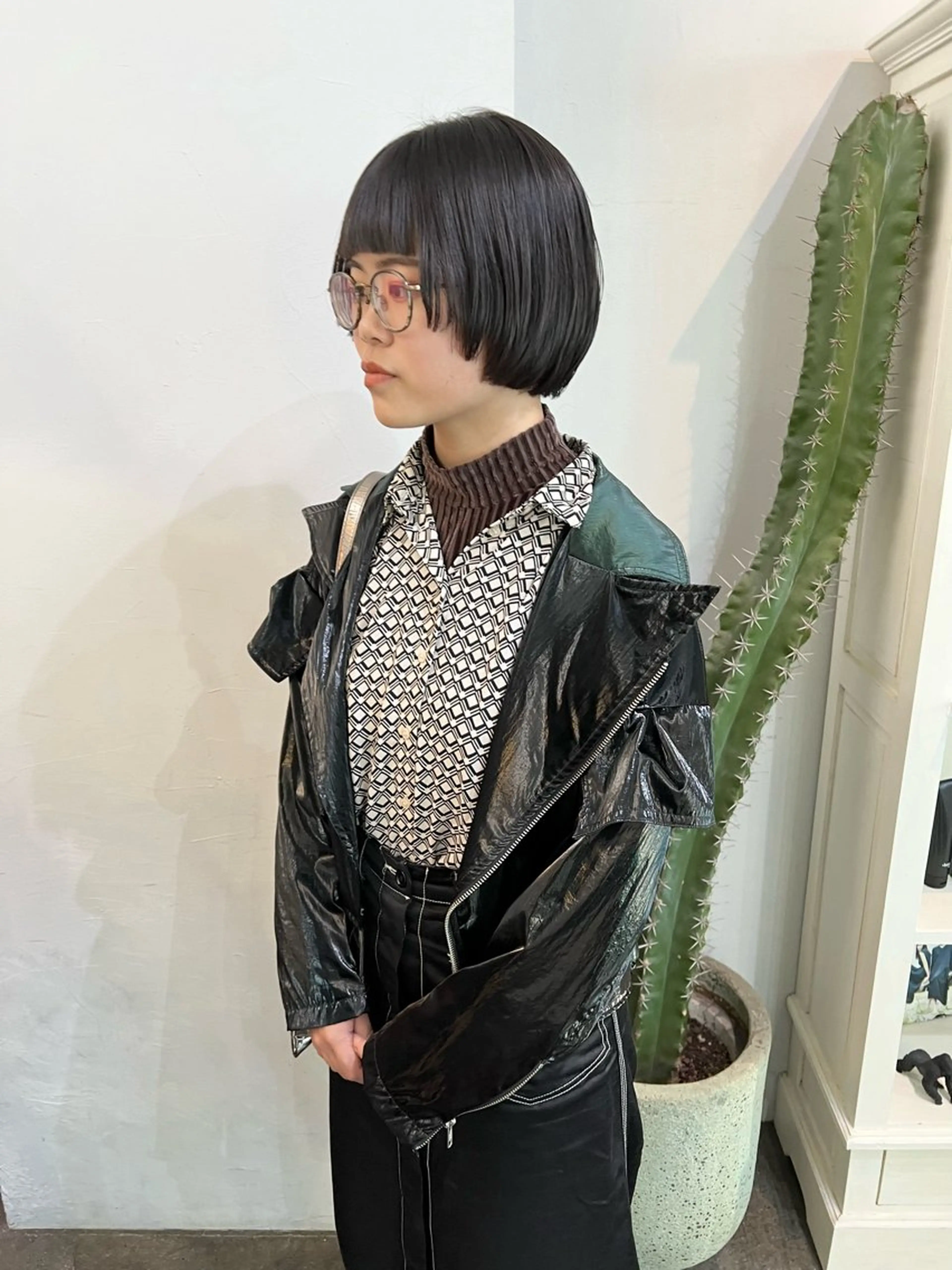 ショート ボブ 顔周りカット カット 千葉 郁也のヘアスタイル