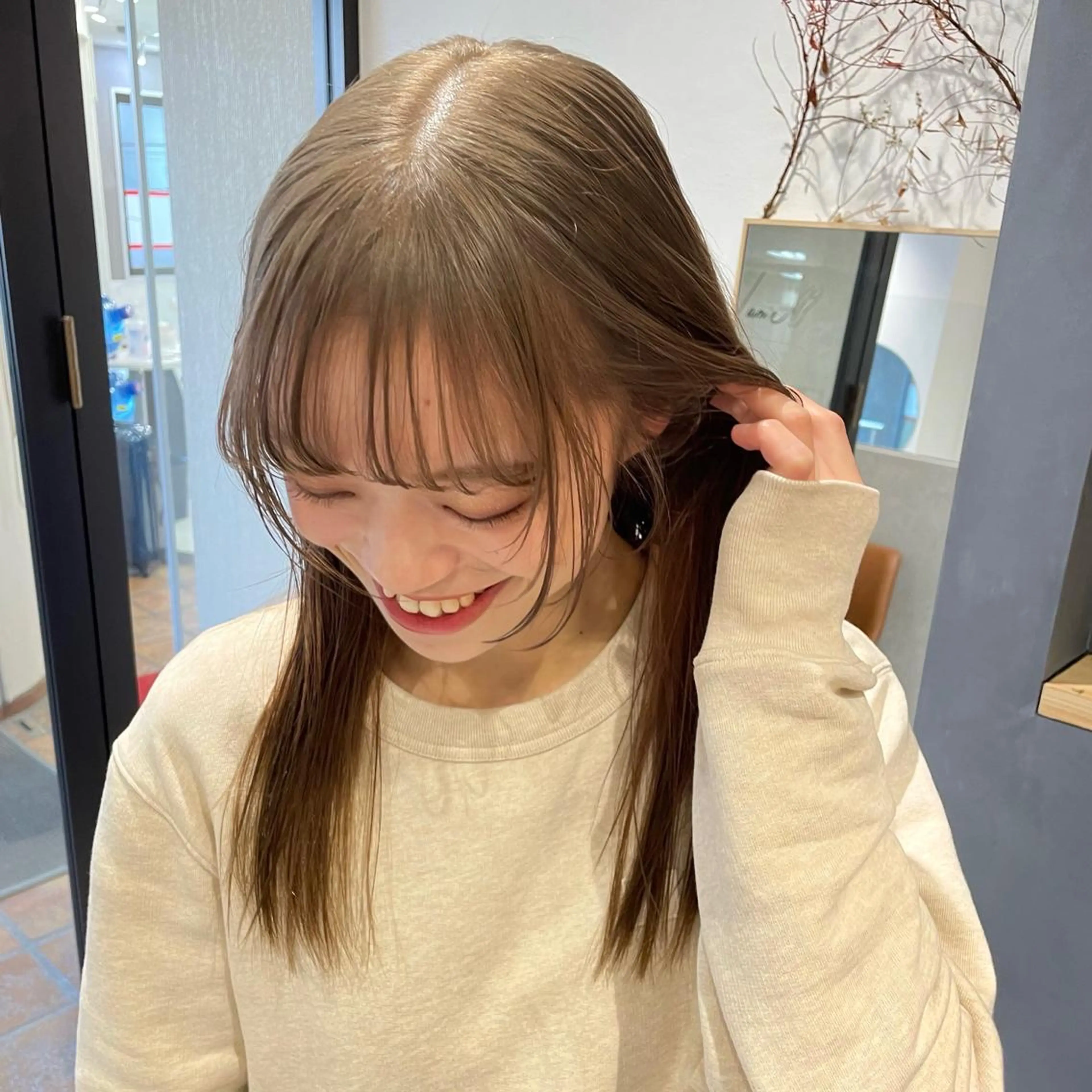 セミロング カラー カット ヘアカラー 🍊暖色×顔周り 🍊cocoroのヘアスタイル