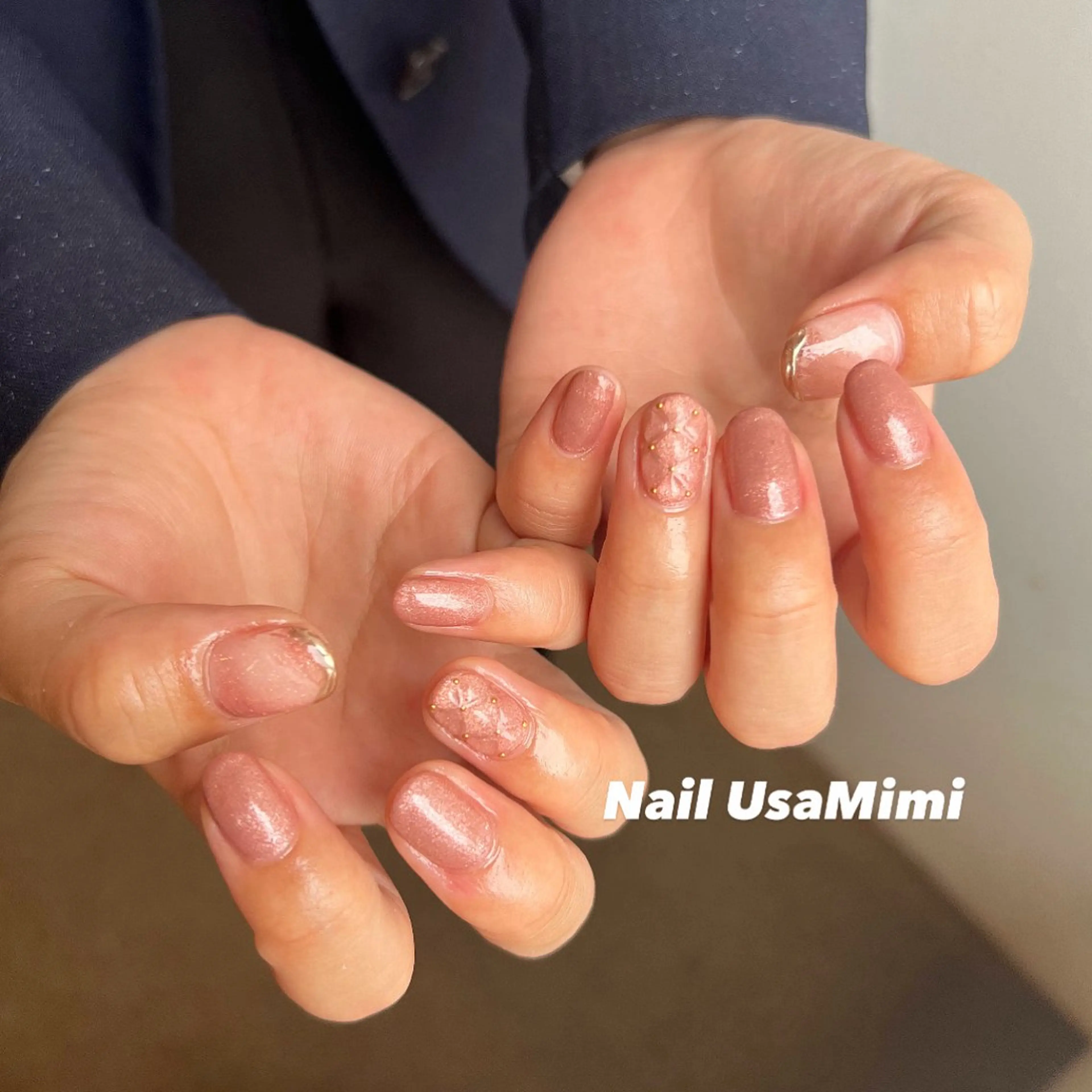 ネイル ジェルネイル マグネットネイル 持ち込み ワンカラーネイル パラジェル 本町NailUsa Mimi RIKOのネイルデザイン