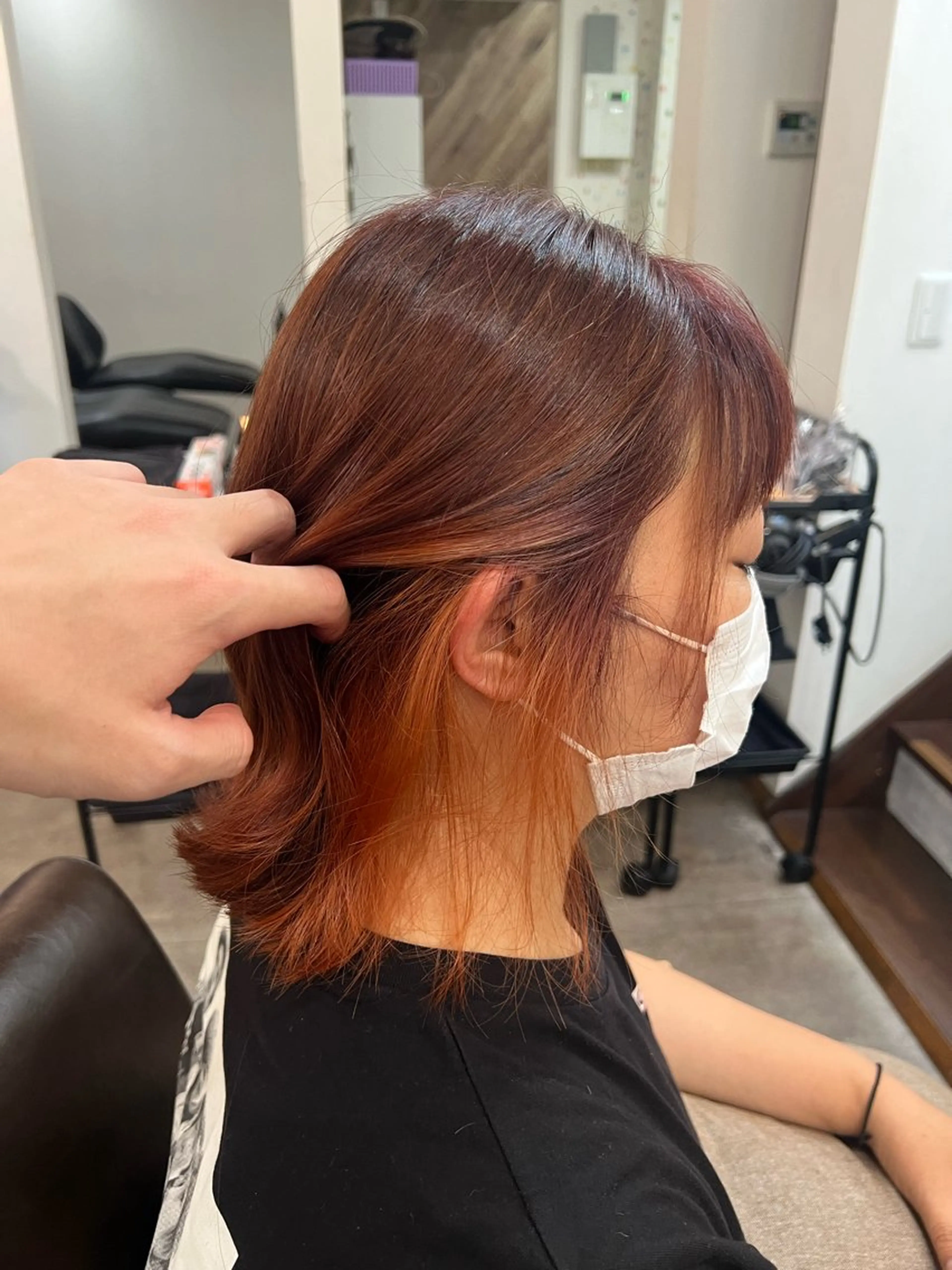 ミディアム ヘアカラー 谷川 一貴のヘアスタイル