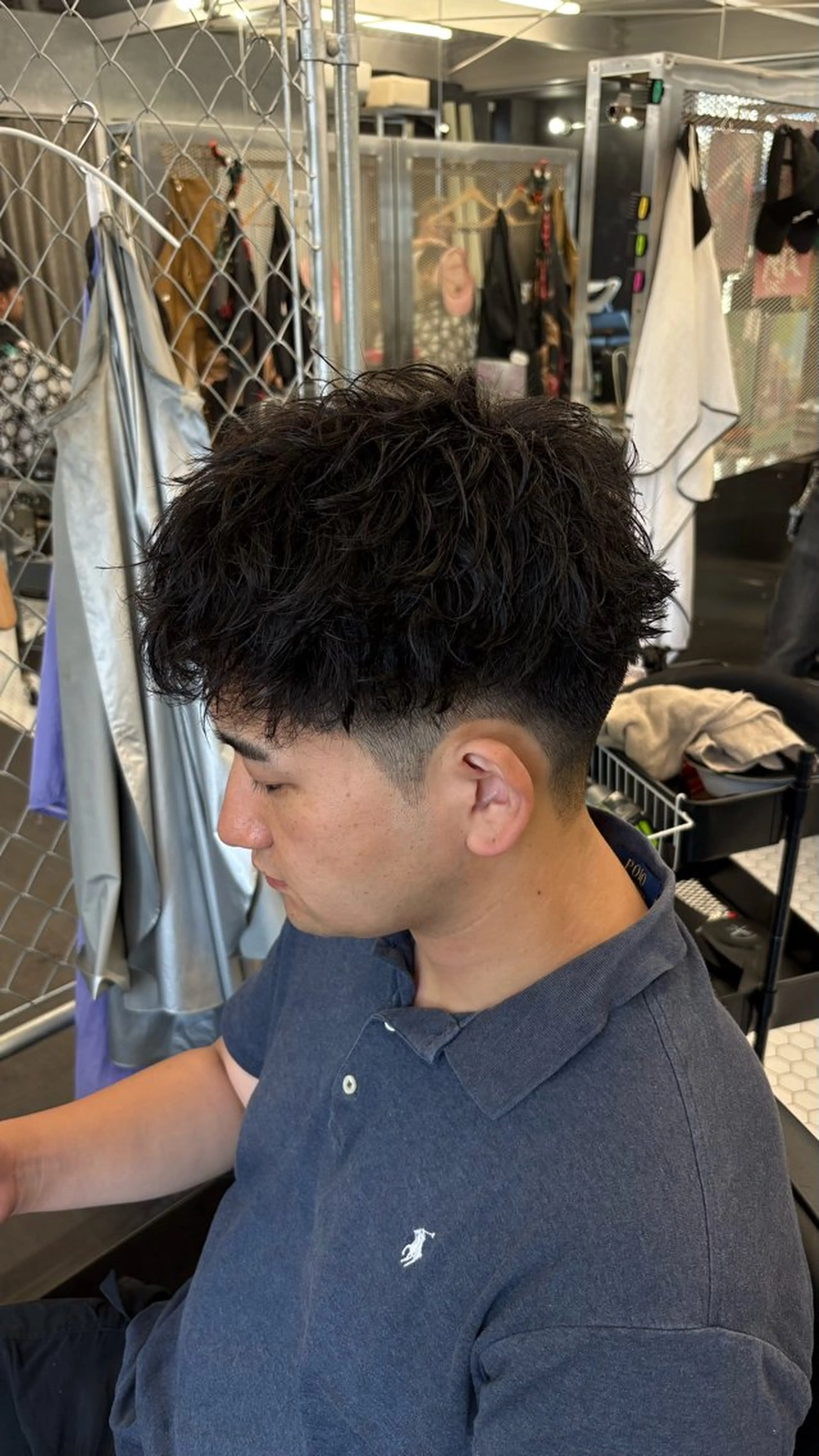 パーマ メンズ カット パーマ RIPLAY/草津 田中凜鳳のヘアスタイル