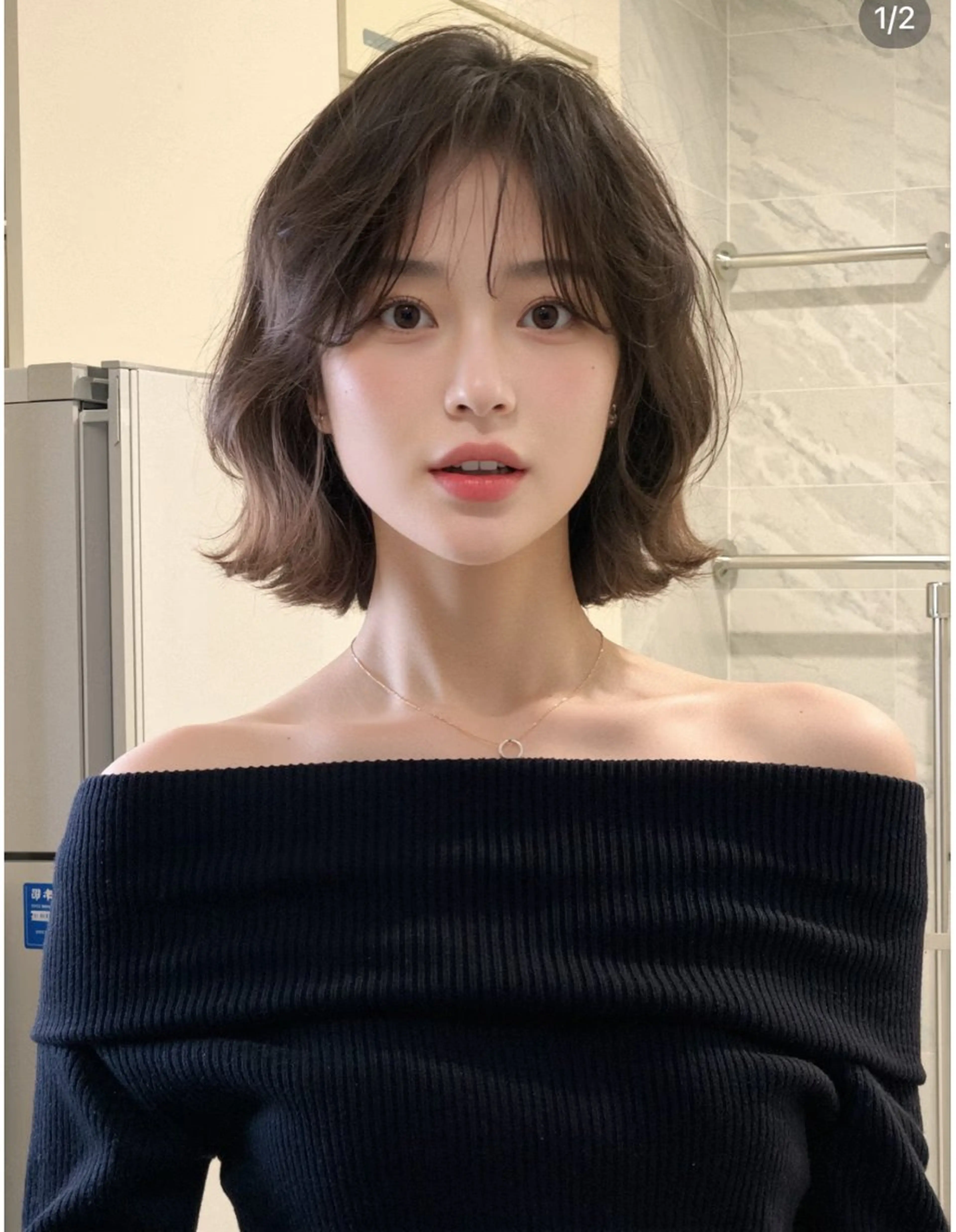 ロング パーマ 韓国✖️網紅 YURIYAのヘアスタイル