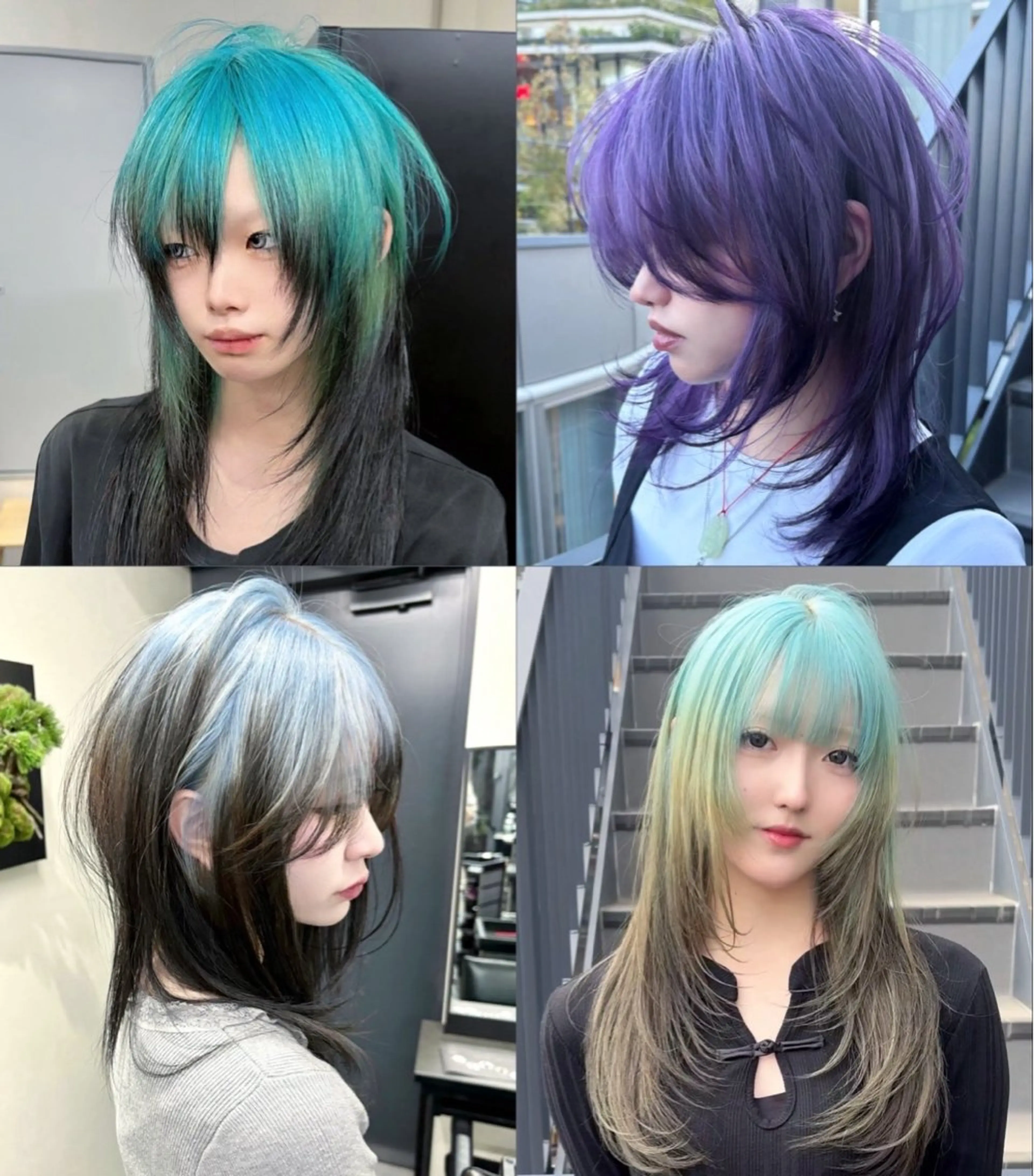 セミロング カラー カット ヘアカラー トリートメント Null原宿所属・jyui/原宿 ハイトーン/デザインのヘアスタイル