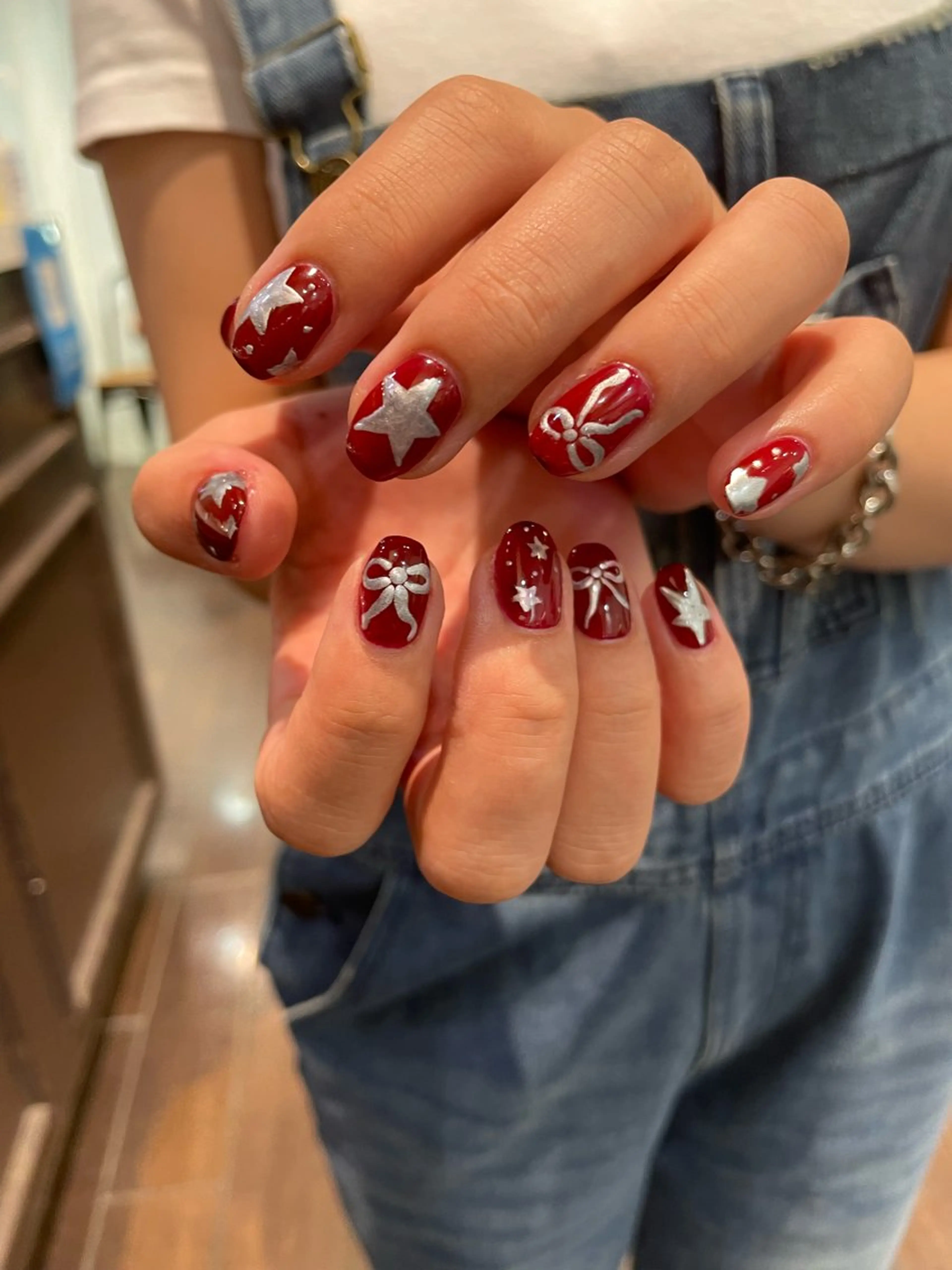 ネイル グラデーション 韓国ネイル ‪るか/‪透明感 カラー/アレンジのヘアスタイル