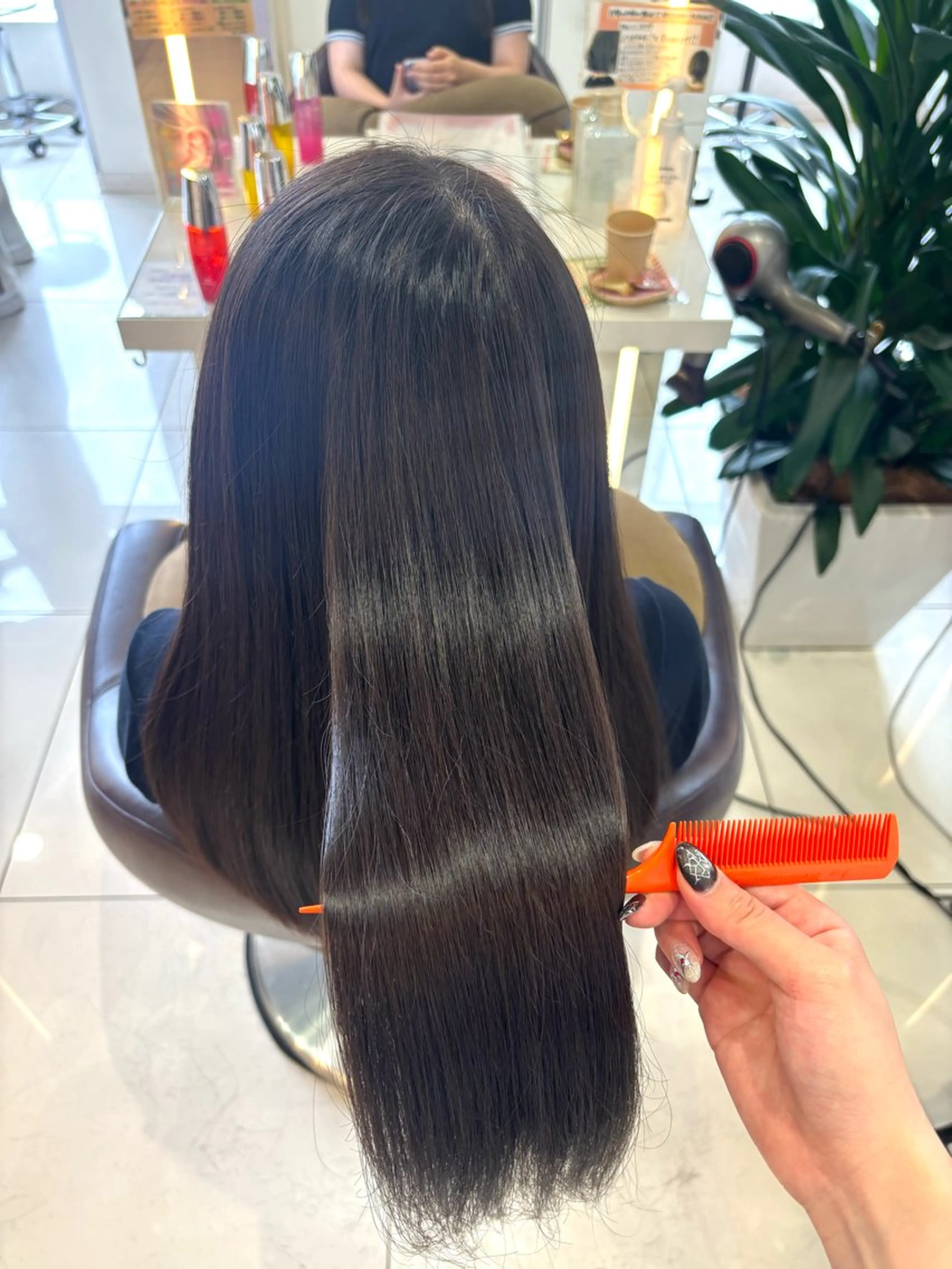 ロング パーマ くせ毛 縮毛矯正 カット/暖色カラー/ rikako🌻のヘアスタイル