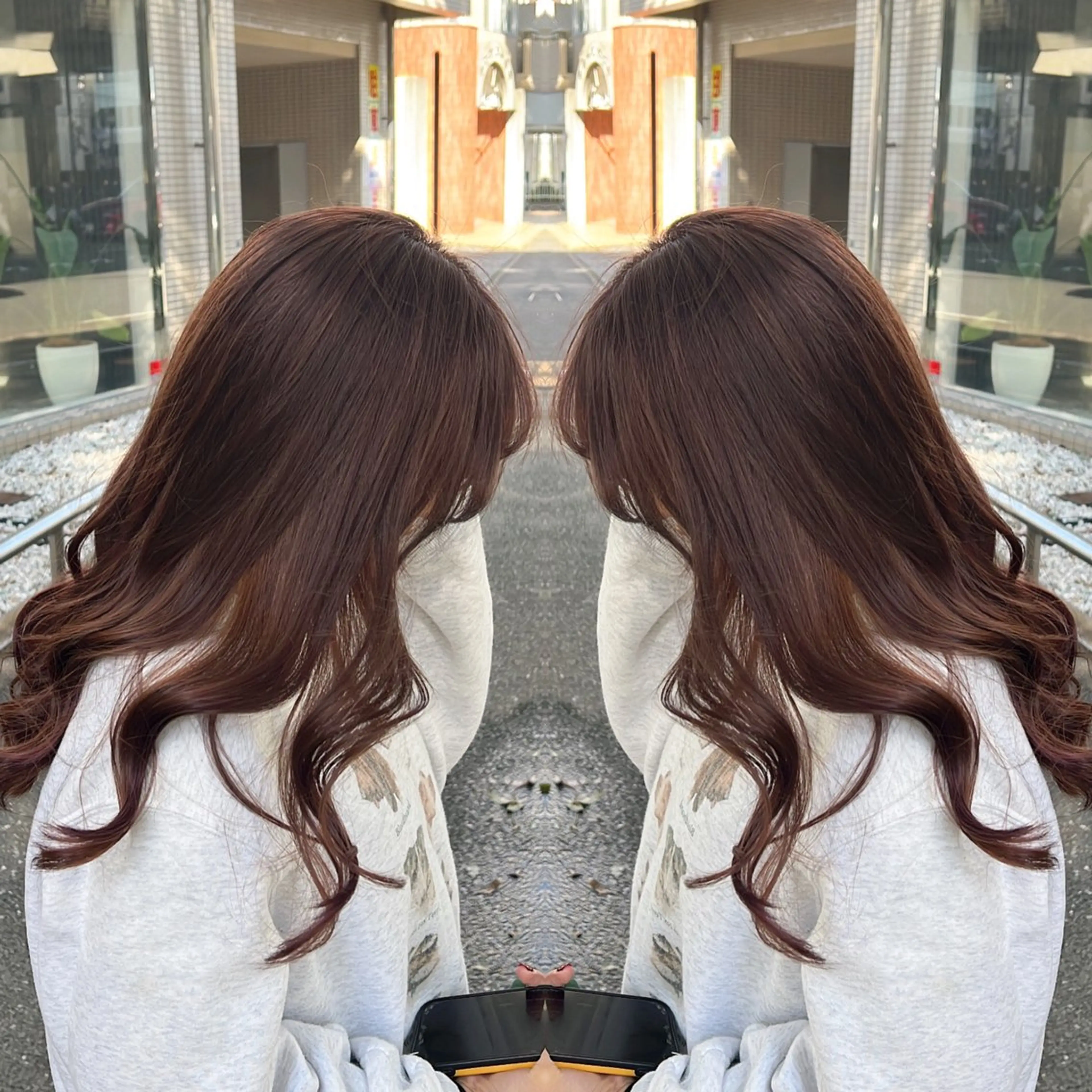 ロング カラー ヘアカラー トリートメント ハイライト/レイヤー /ハイトーン/AOIのヘアスタイル