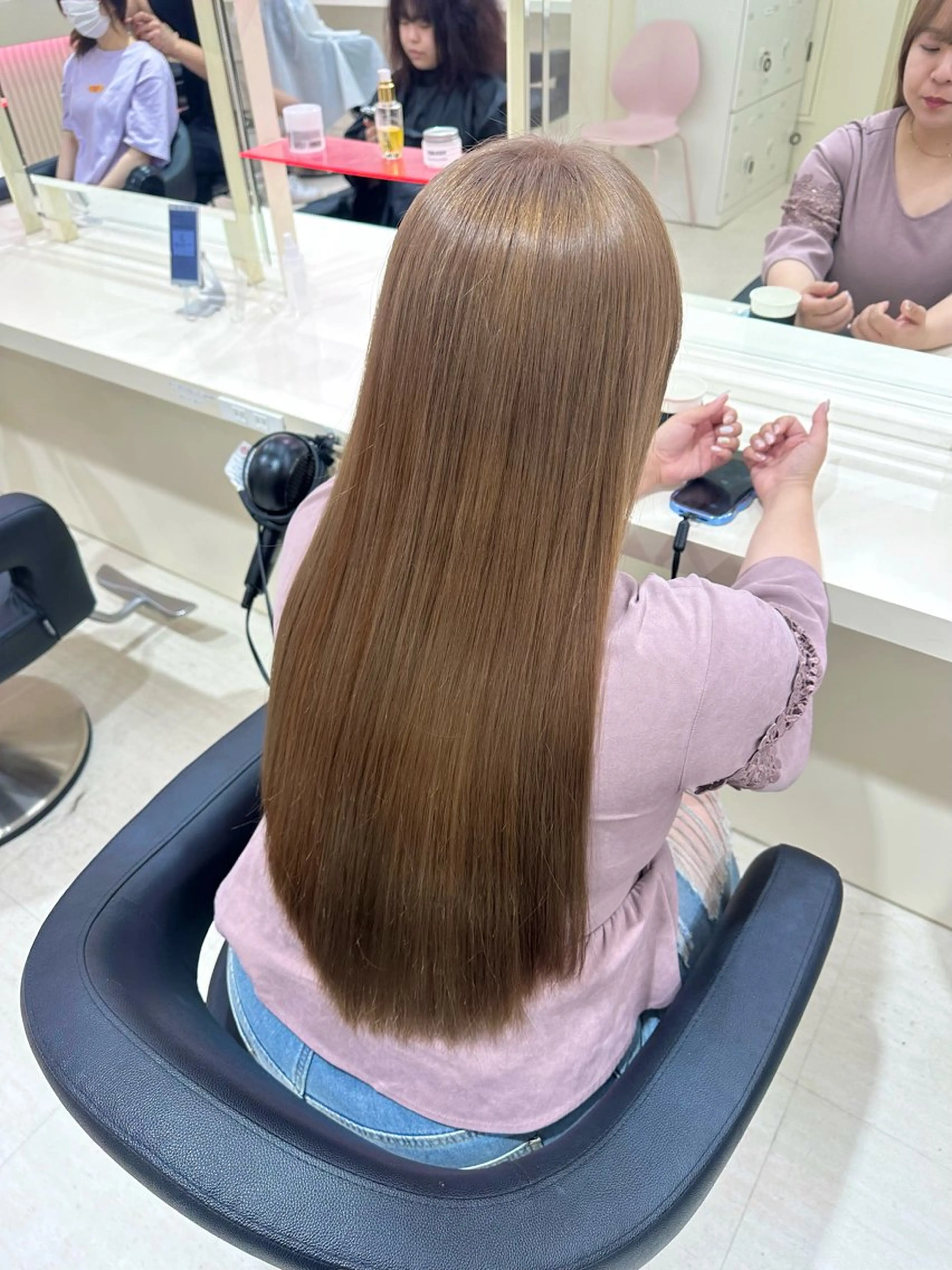 ロング カラー ヘアアレンジ 🎀 yuuka🎀のヘアスタイル