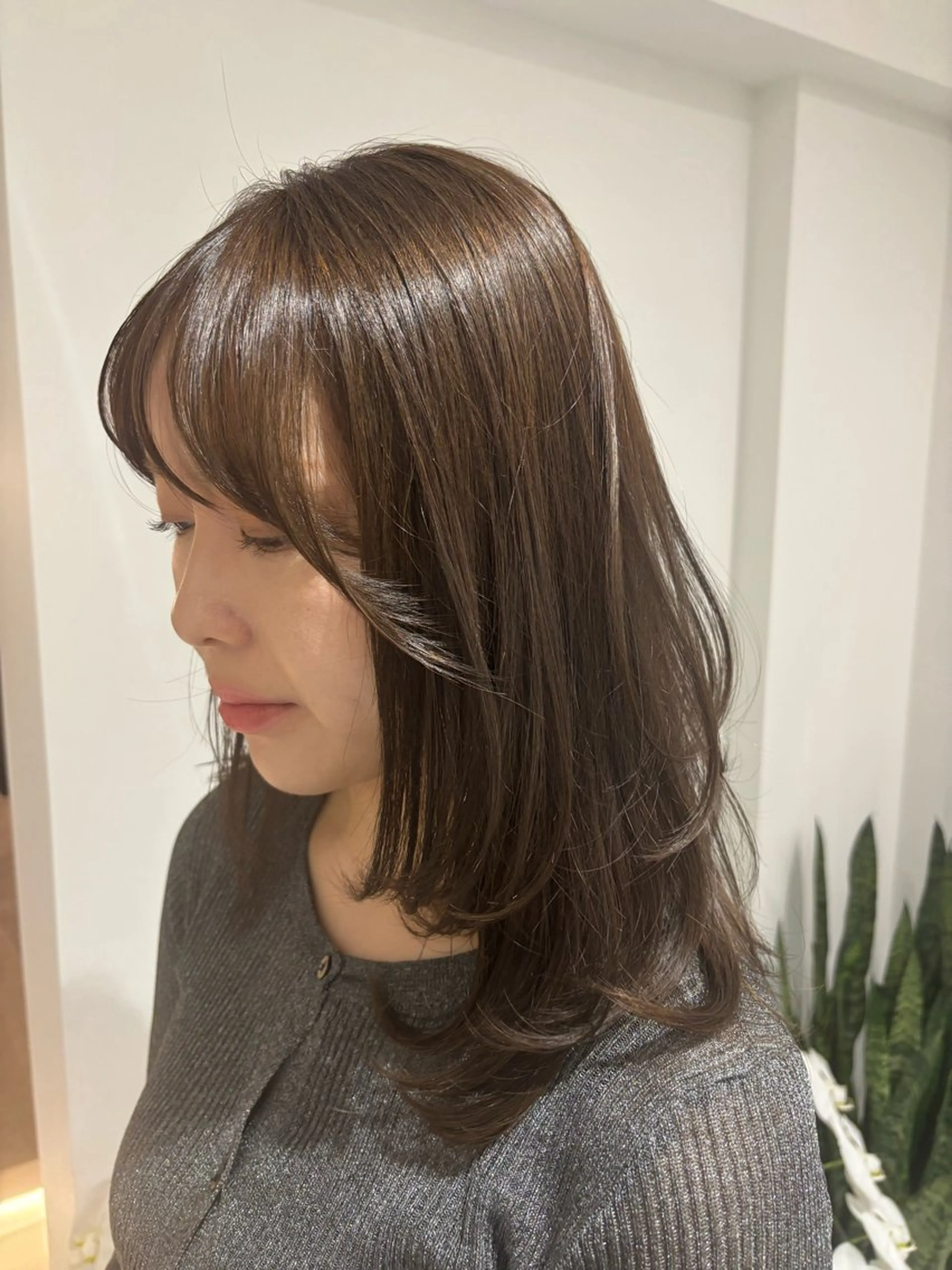 セミロング カラー 🎀透明感× 赤み消し🎀正源のヘアスタイル