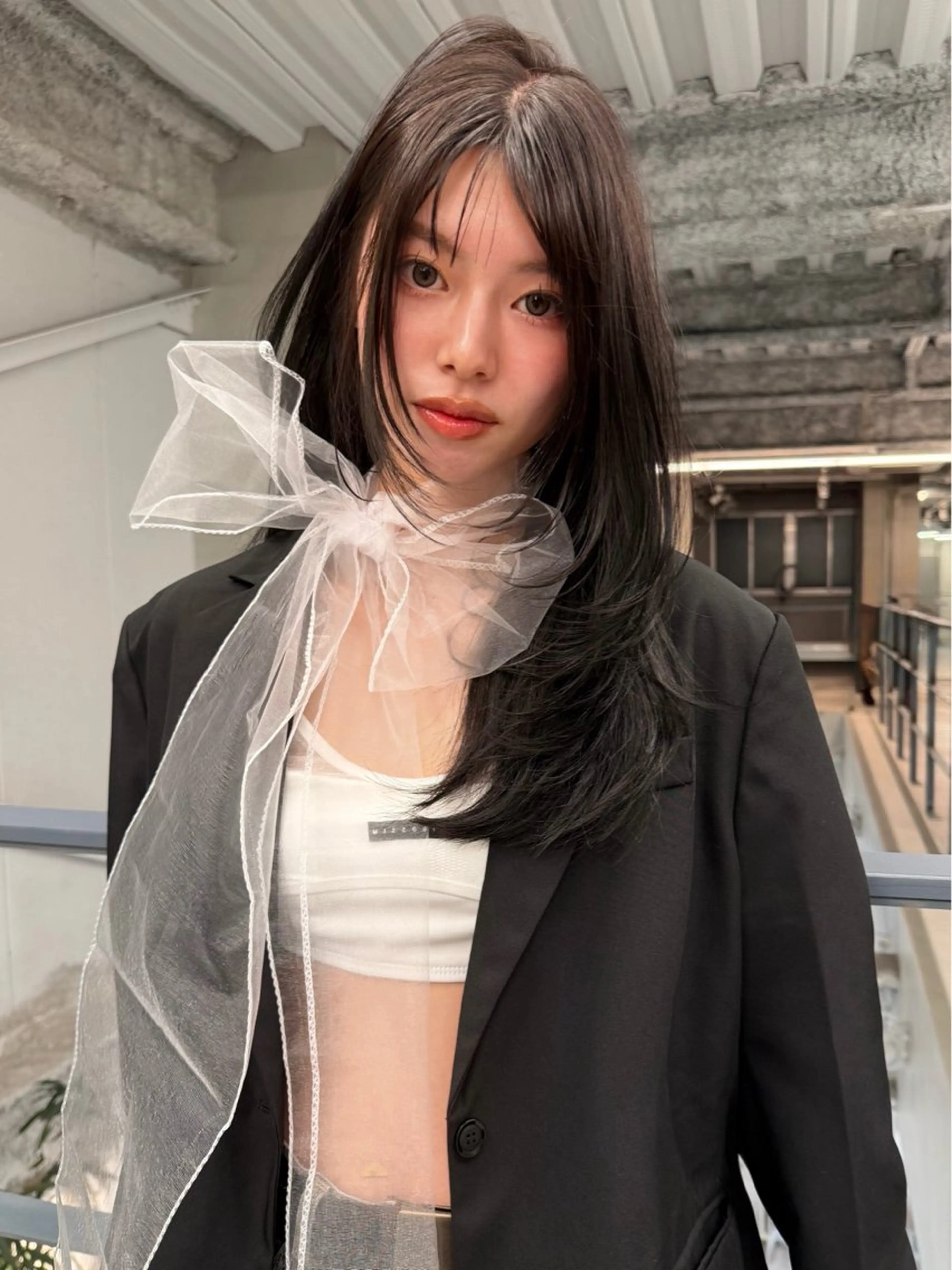 ロング レイヤーカット 蘭々/レイヤーカット /ナチュラルヘアのヘアスタイル