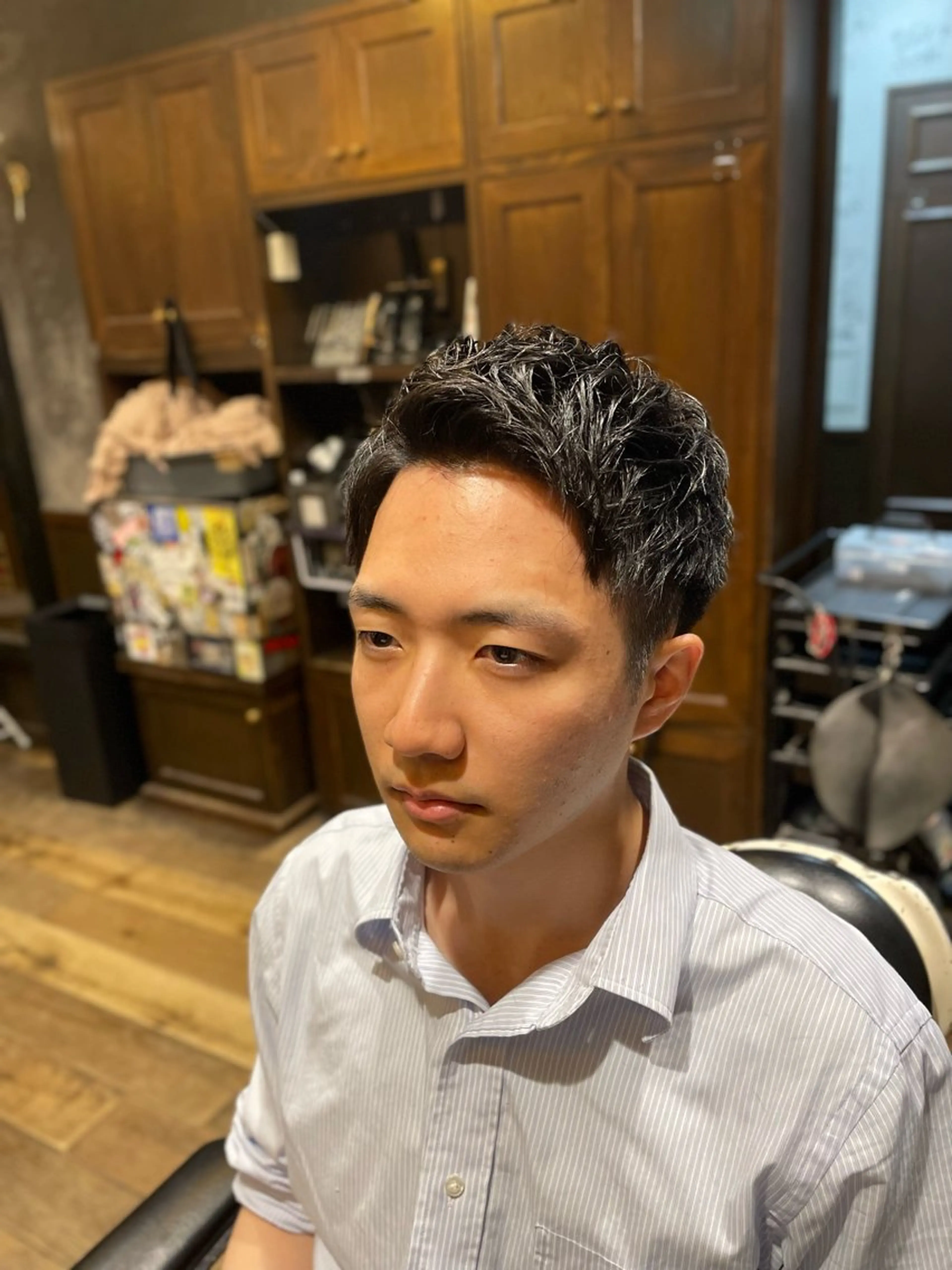 メンズ 京都フェードカット 田嶋勇祐のヘアスタイル