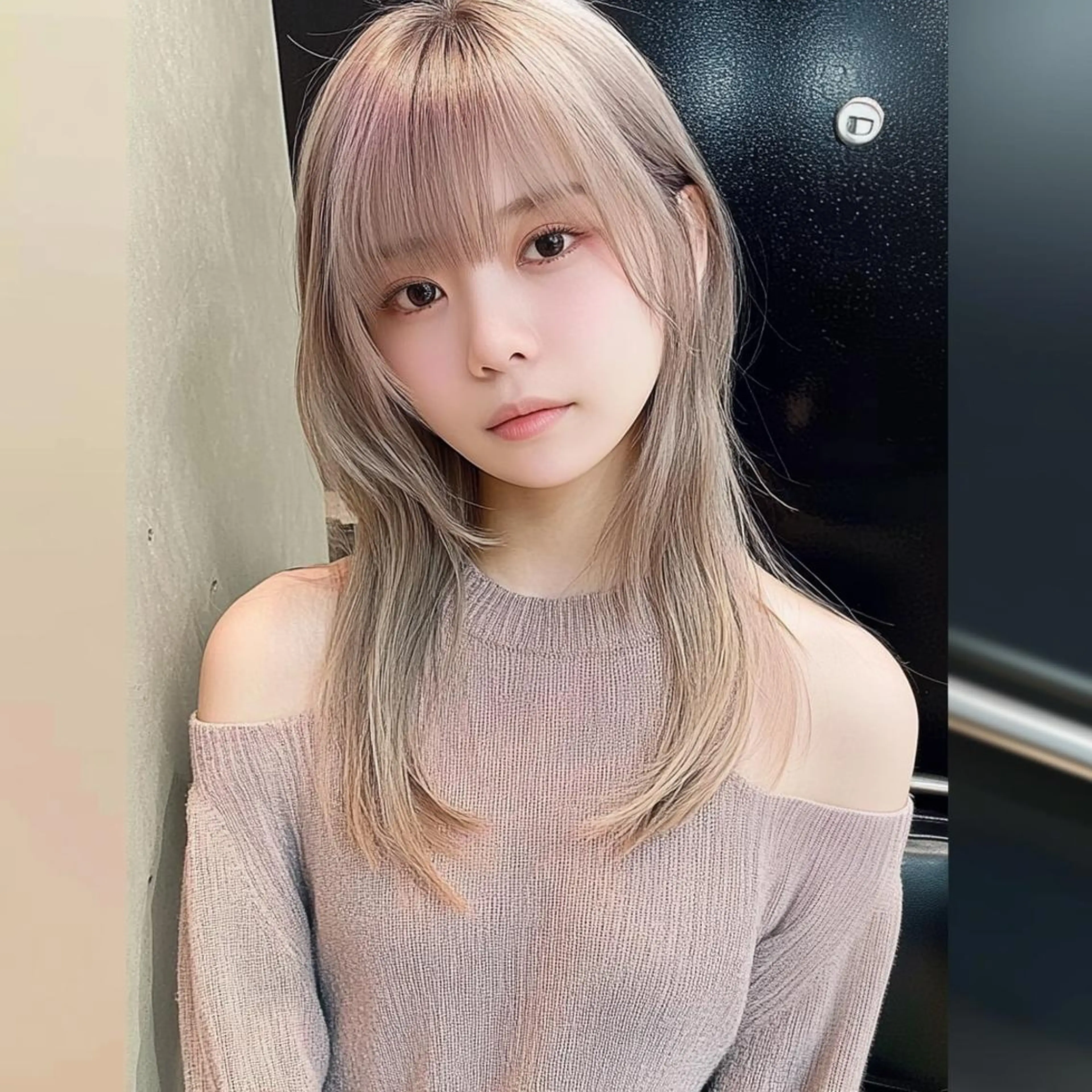 セミロング カラー ブリーチ ケアブリーチ 奈良天理 mihoのヘアスタイル