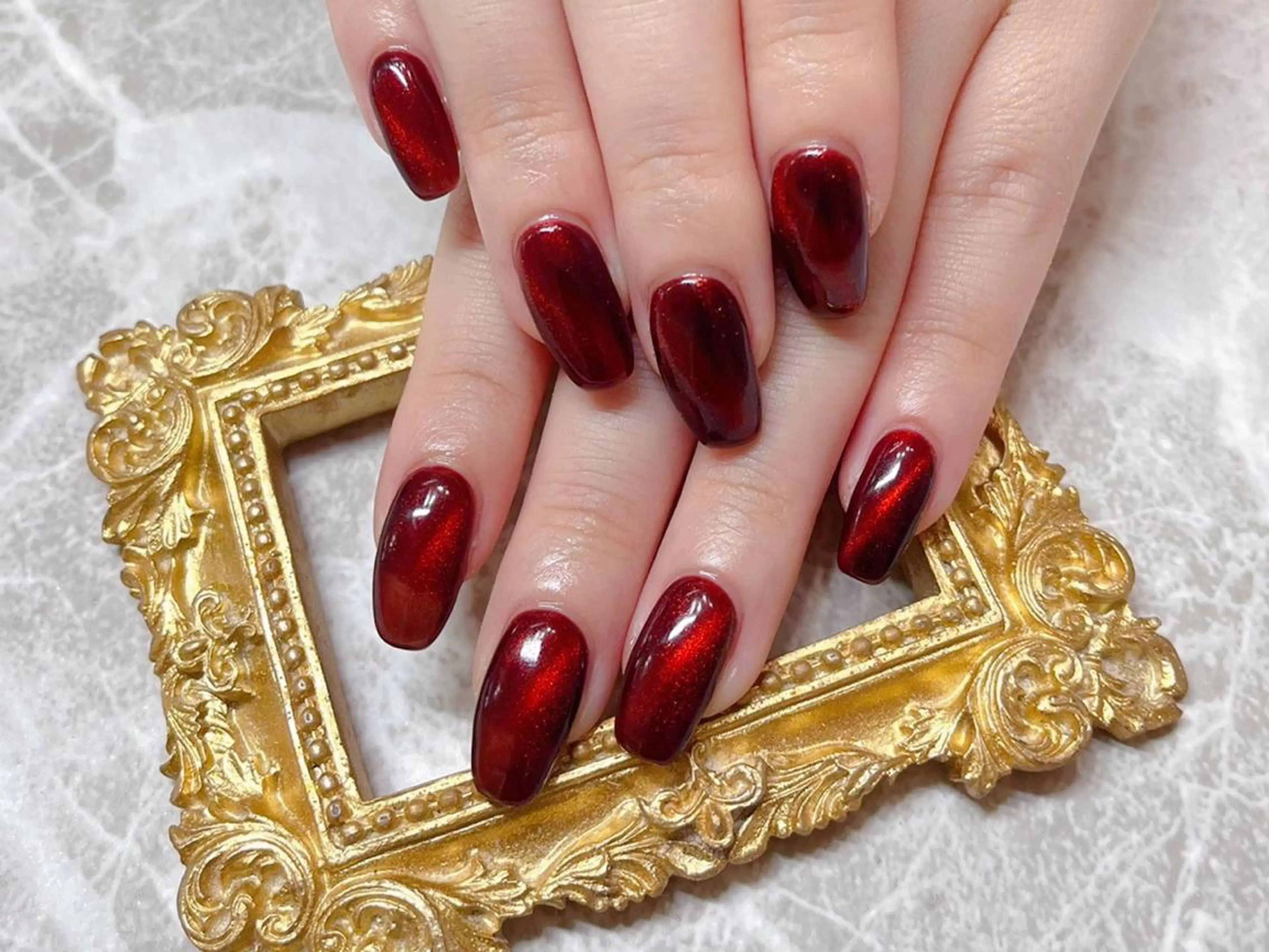 ネイル ハンドネイル マジック ミラーのネイルデザイン