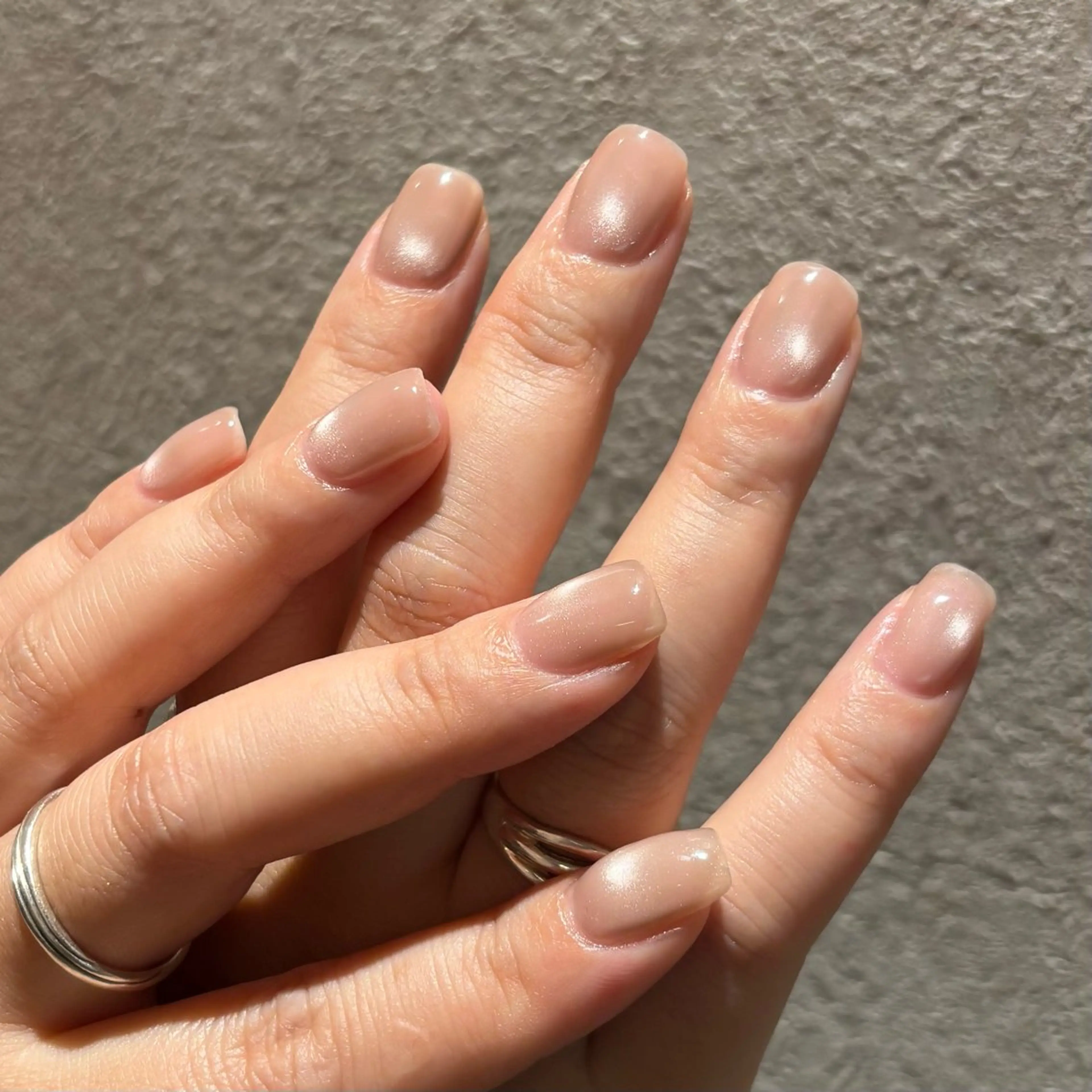 ネイル ジェルネイル マグネットネイル オフィスネイル ワンカラーネイル パラジェル ハンドネイル パラジェル / マグネット/AYAのネイルデザイン