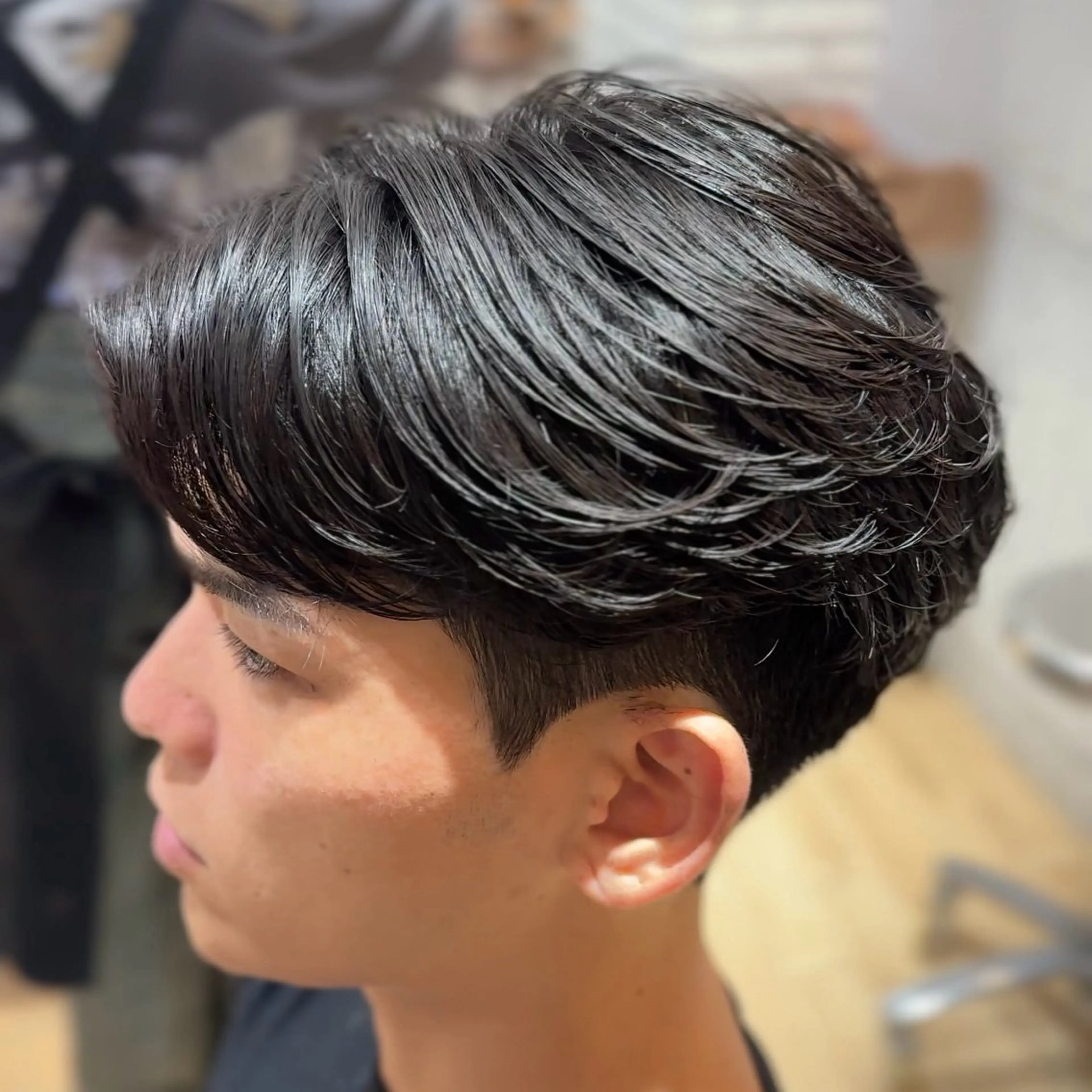 メンズ カット パーマ メンズカット/毛流れ メンズパーマ/ヤナイのヘアスタイル