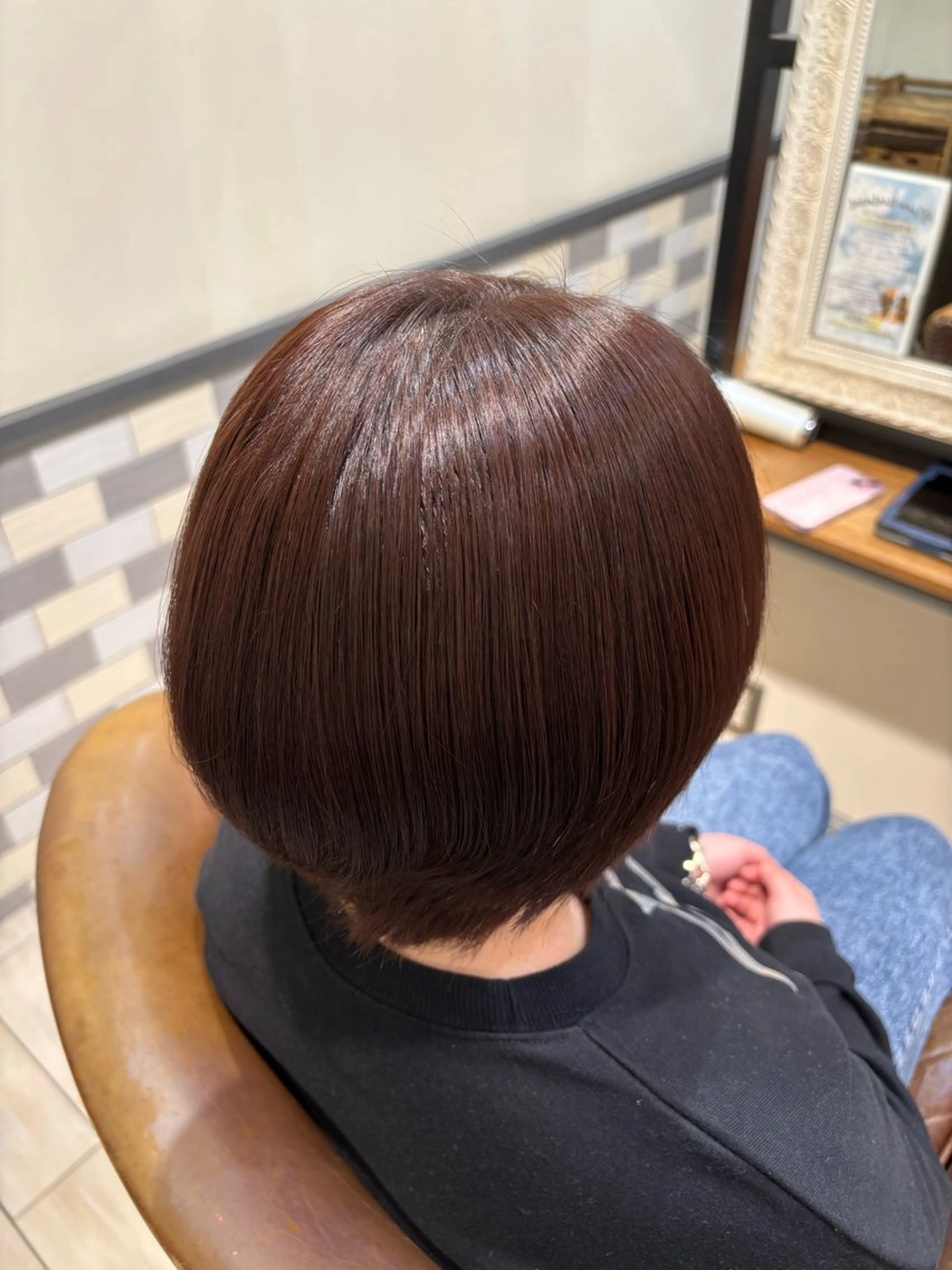 ショート カラー ブラウンカラー 古屋 澪　艶髪カラー✨のヘアスタイル