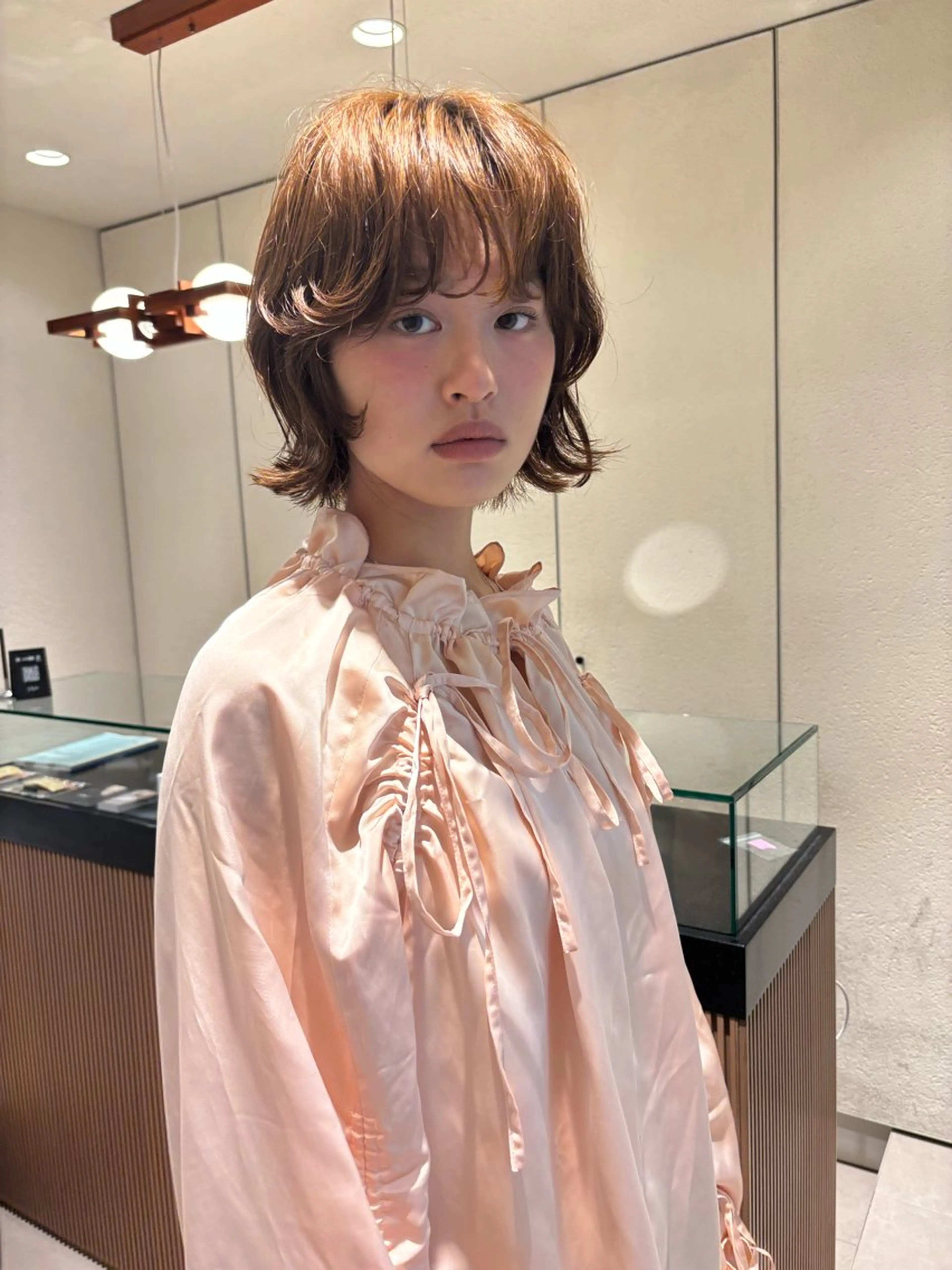 ミディアム カット ヘアカラー ボブ/艶カラー Rako.のヘアスタイル