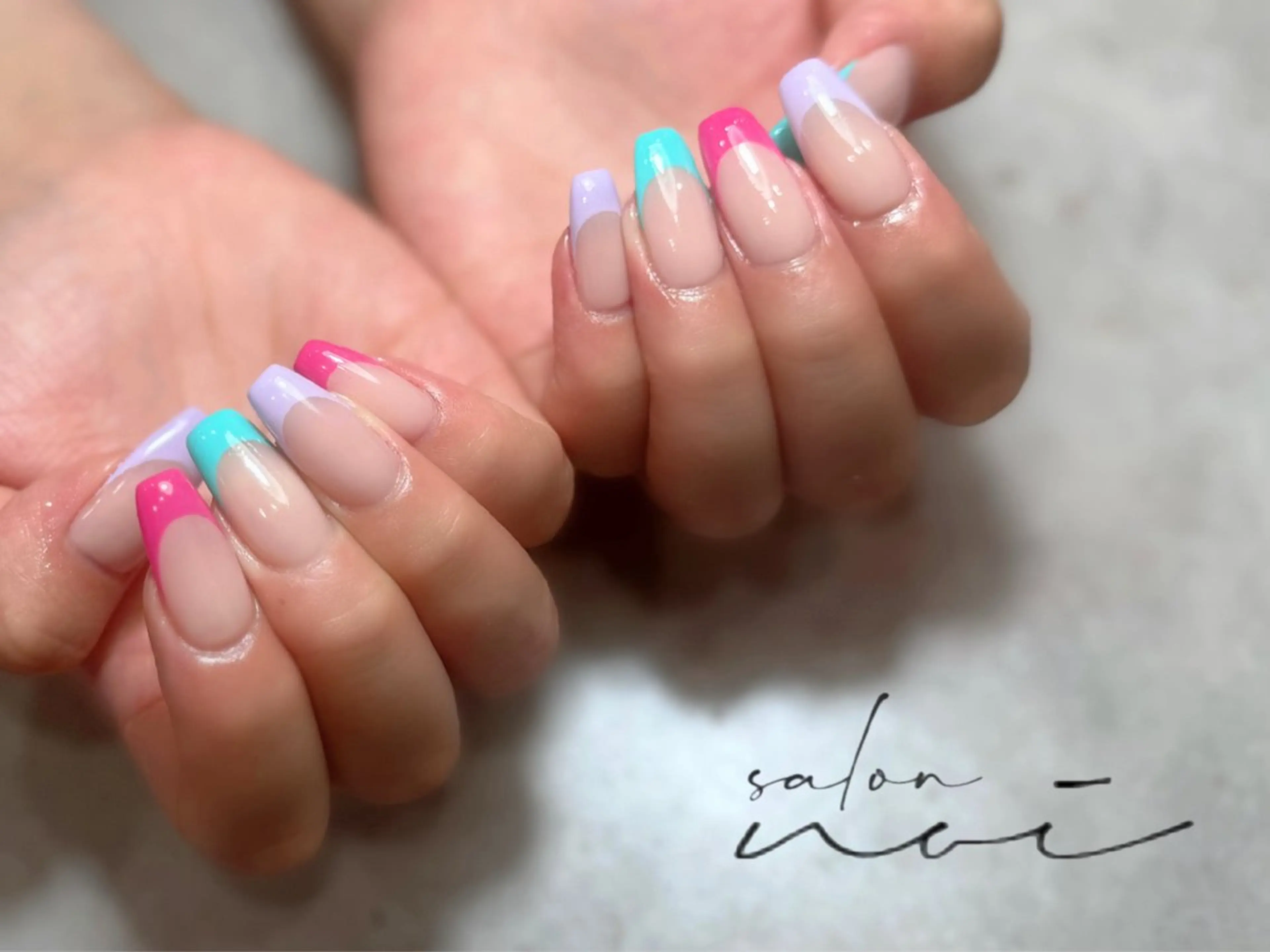 ネイル フレンチネイル ハンドネイル salon noiのネイルデザイン