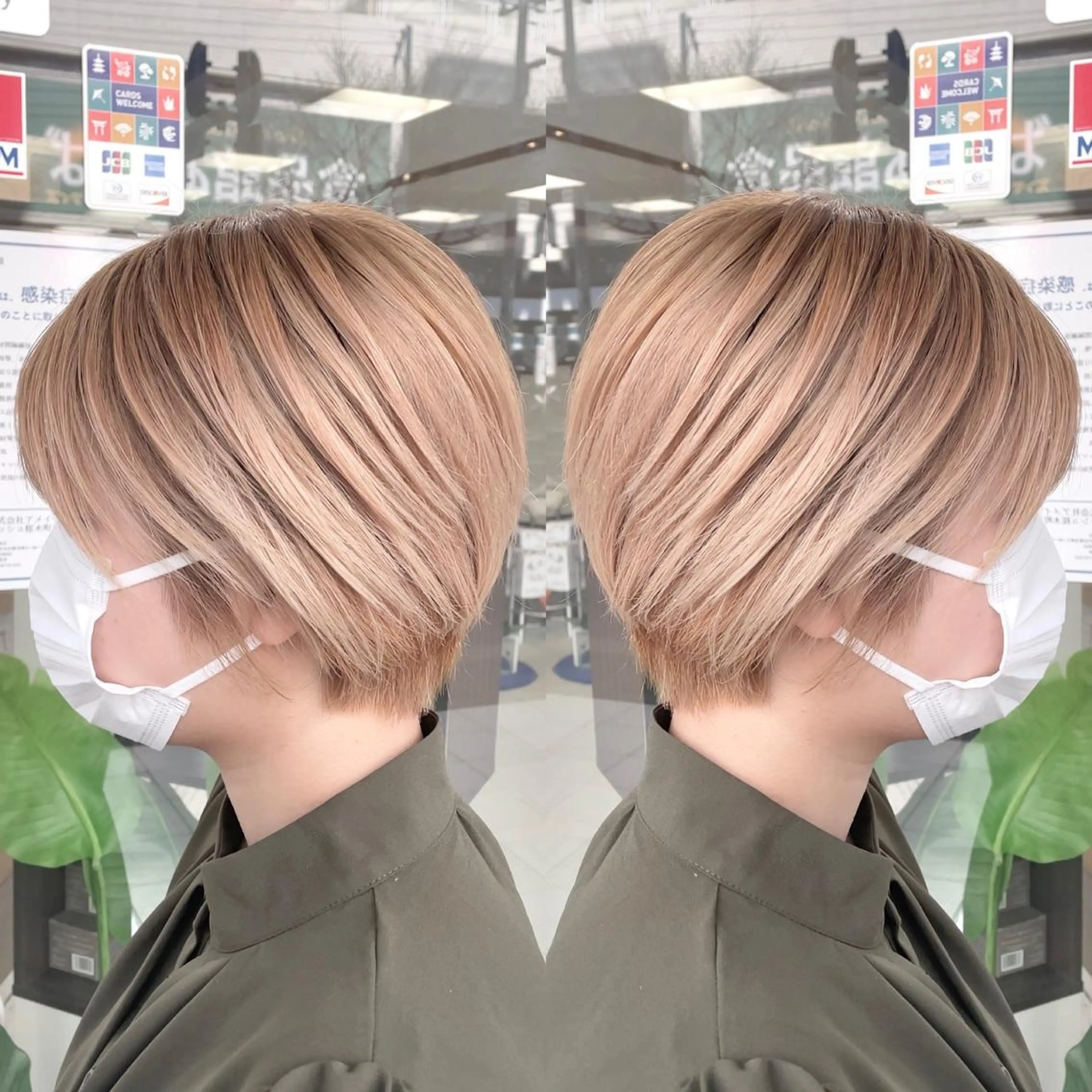 ミディアム カラー 縮毛/レイヤー 韓国/橋口のヘアスタイル