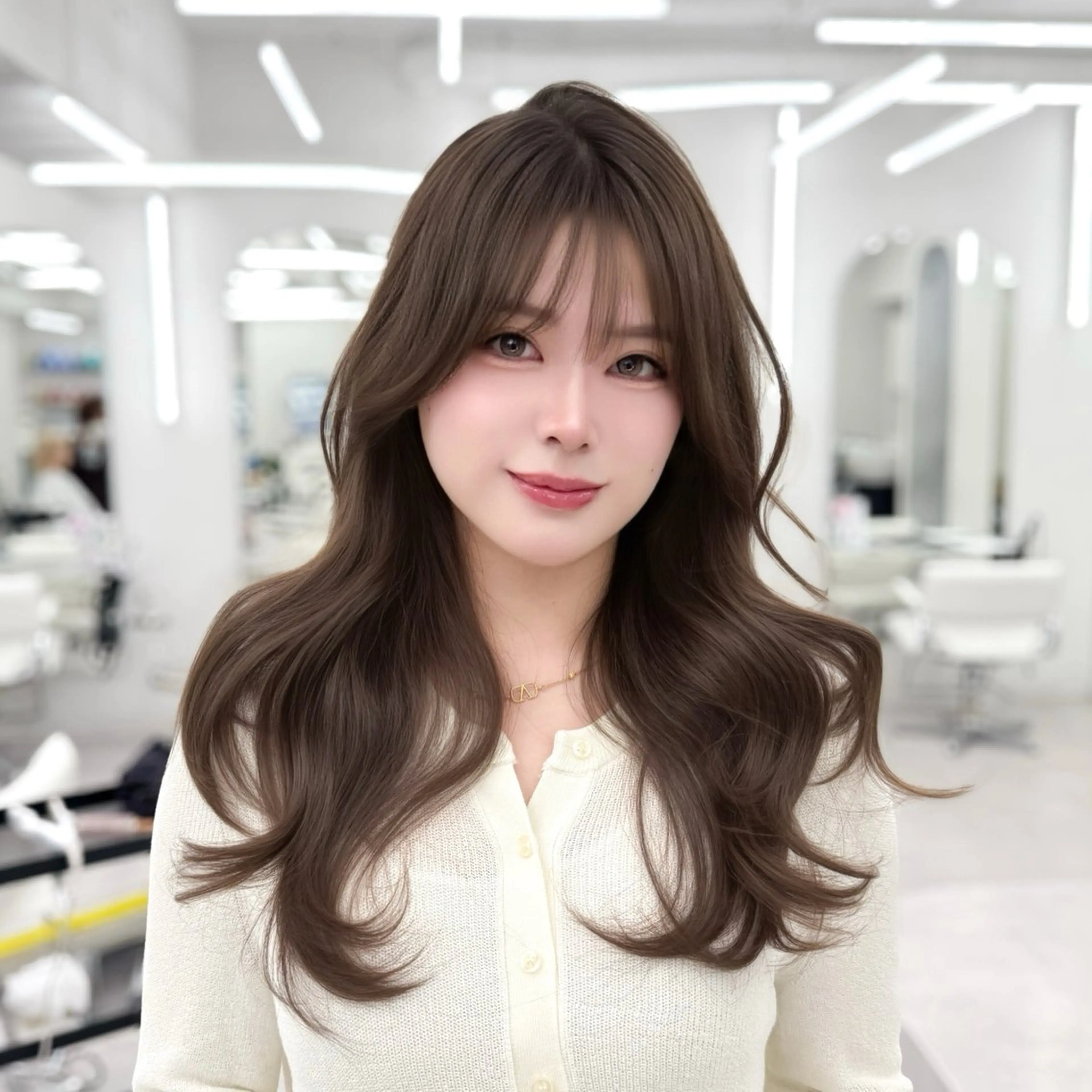 ロング カラー くびれヘア 髪質改善 韓国風ヘア レイヤーカット 似合わせカット カット ヘアカラー トリートメント 韓国ヘア🇰🇷× 髪質改善🫧テルのヘアスタイル