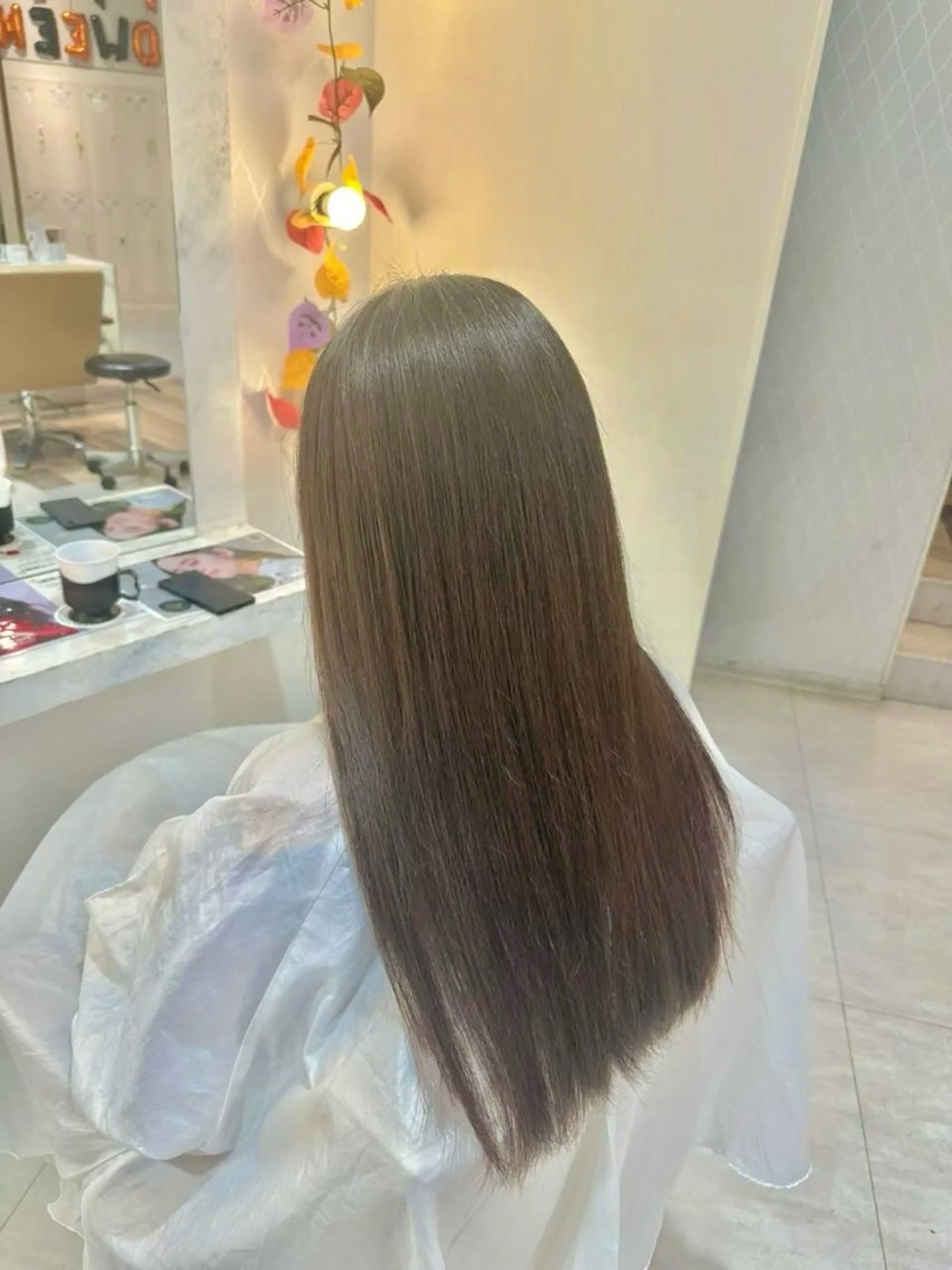 ロング パーマ 縮毛矯正 畑中 夢のヘアスタイル