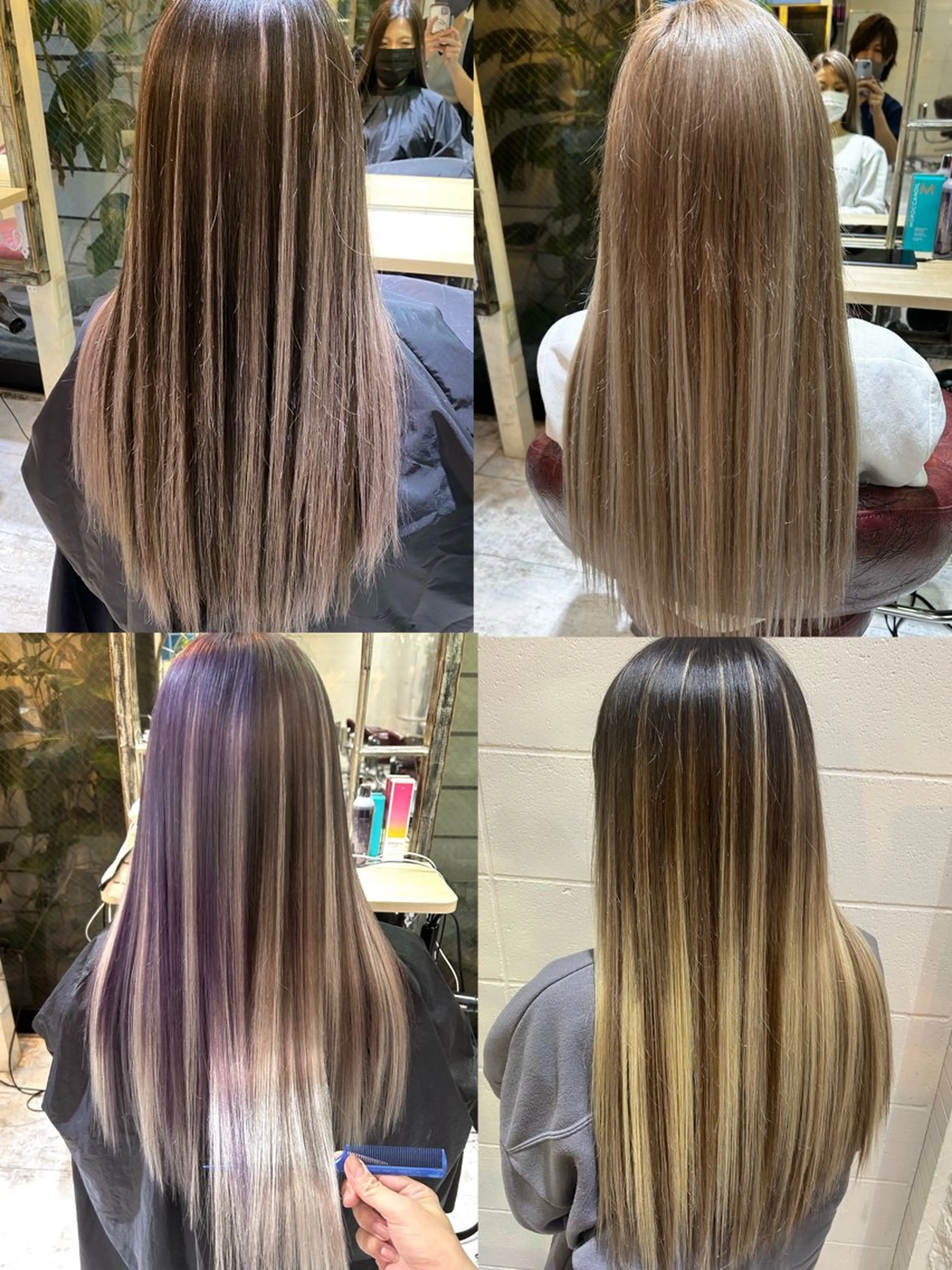 ロング カラー ササ キのヘアスタイル