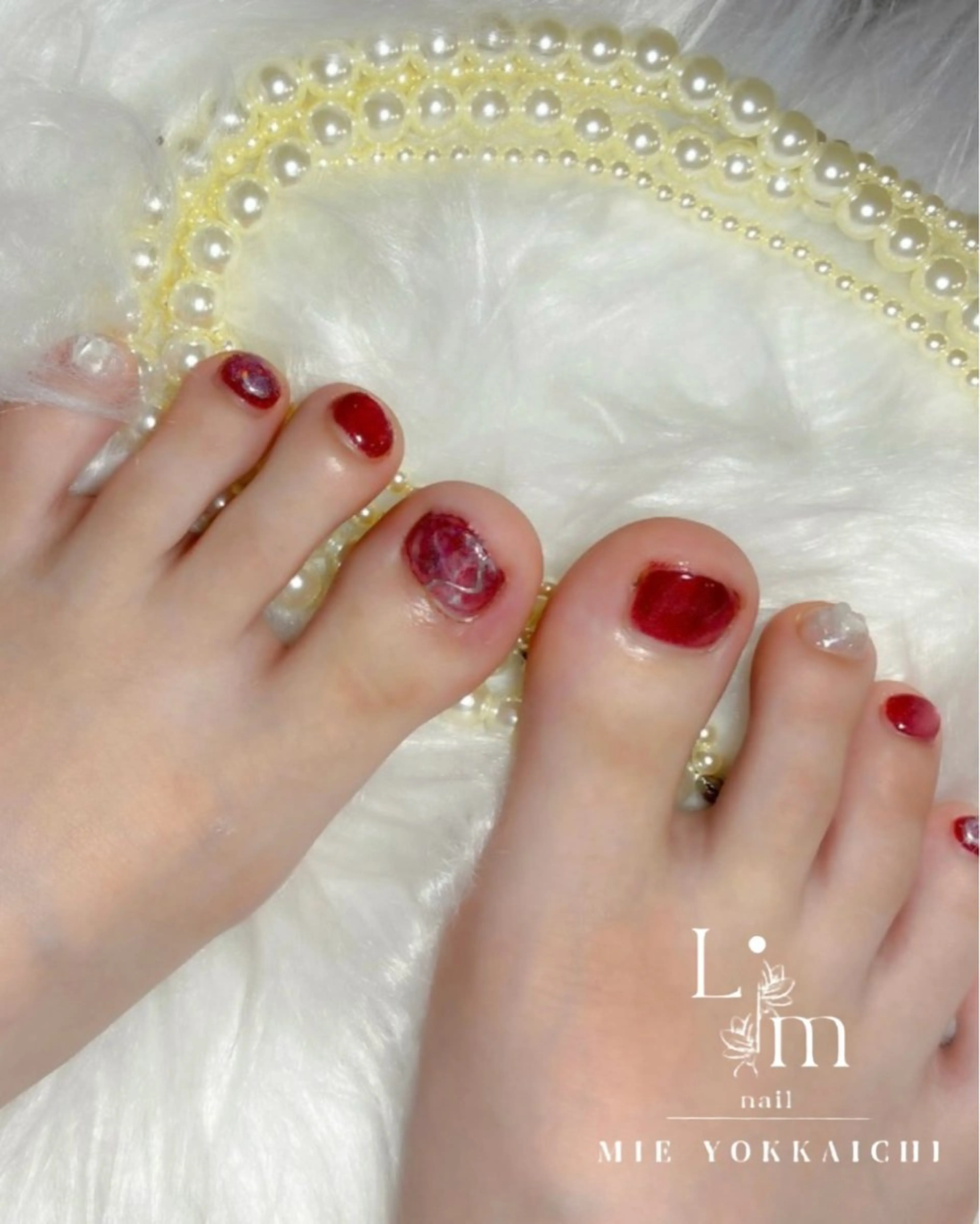 ネイル フットネイル ジェルネイル Li.m nail リム ネイルのネイルデザイン