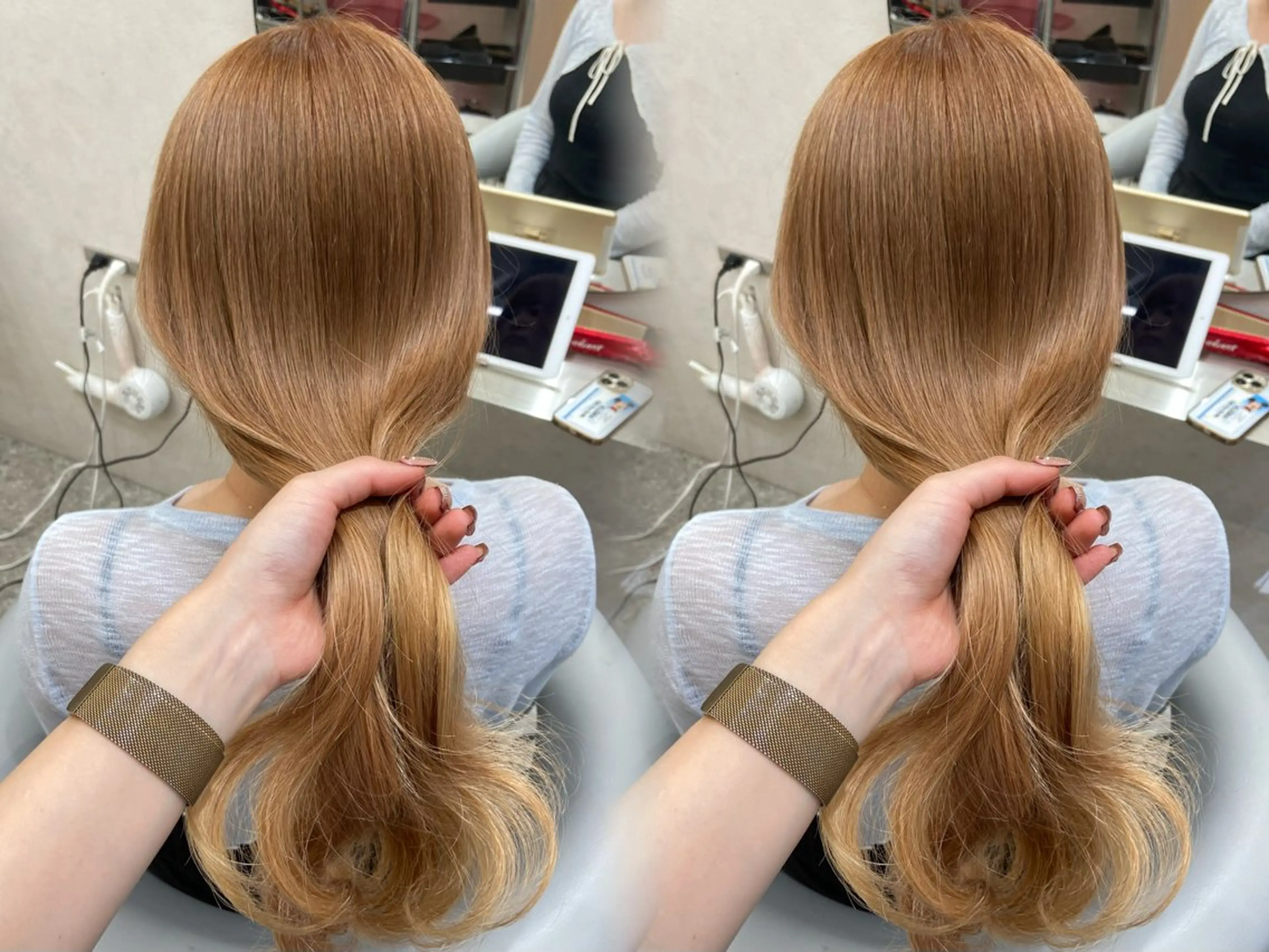 ロング カラー カット ヘアカラー トリートメント 新宿/韓国ヘア 中明度カラー/かやのヘアスタイル