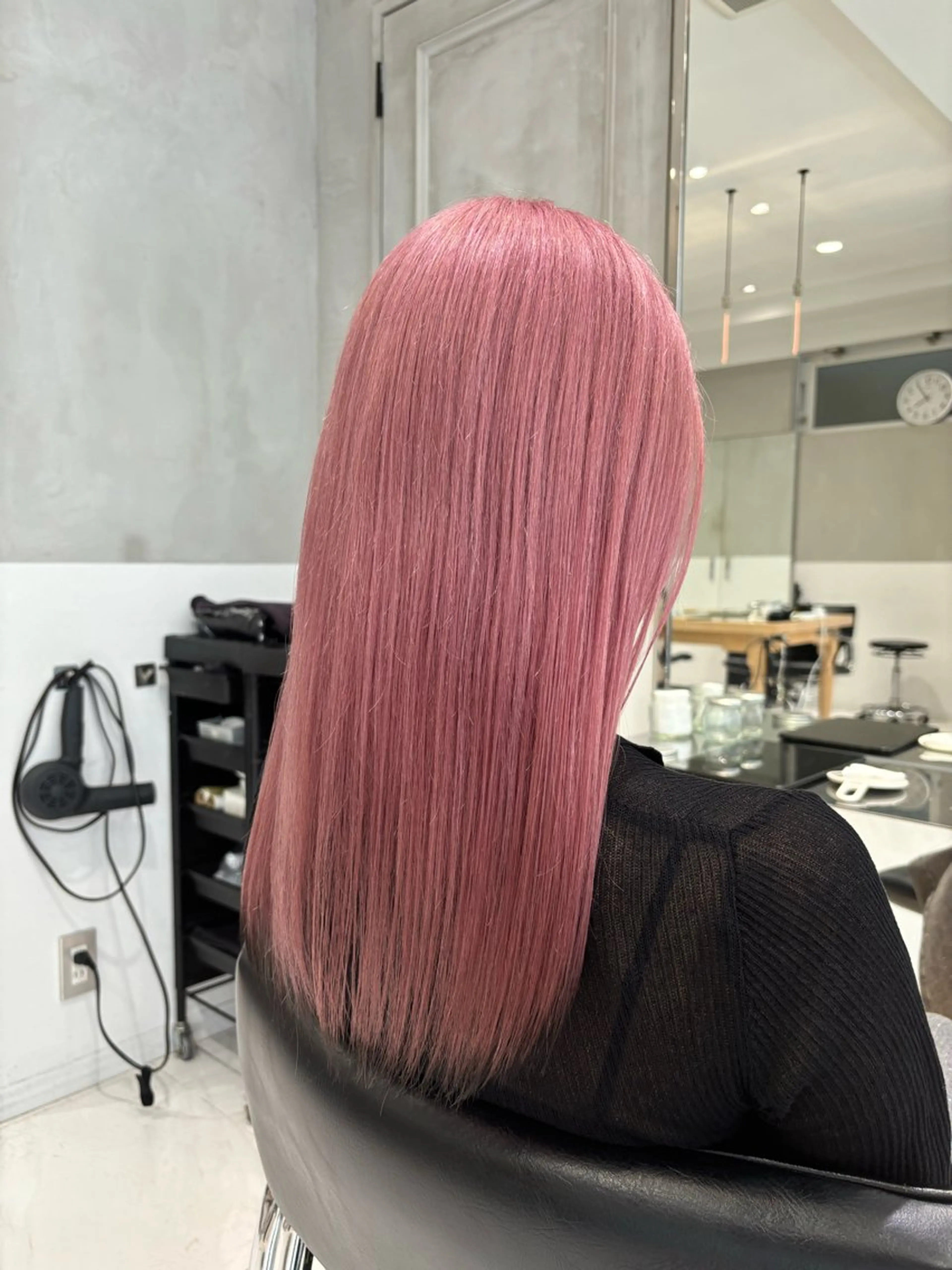 ロング ヘアカラー トリートメント ヘッドスパ ヘアセット オリーブ カラー✨有坂映哉のヘアスタイル