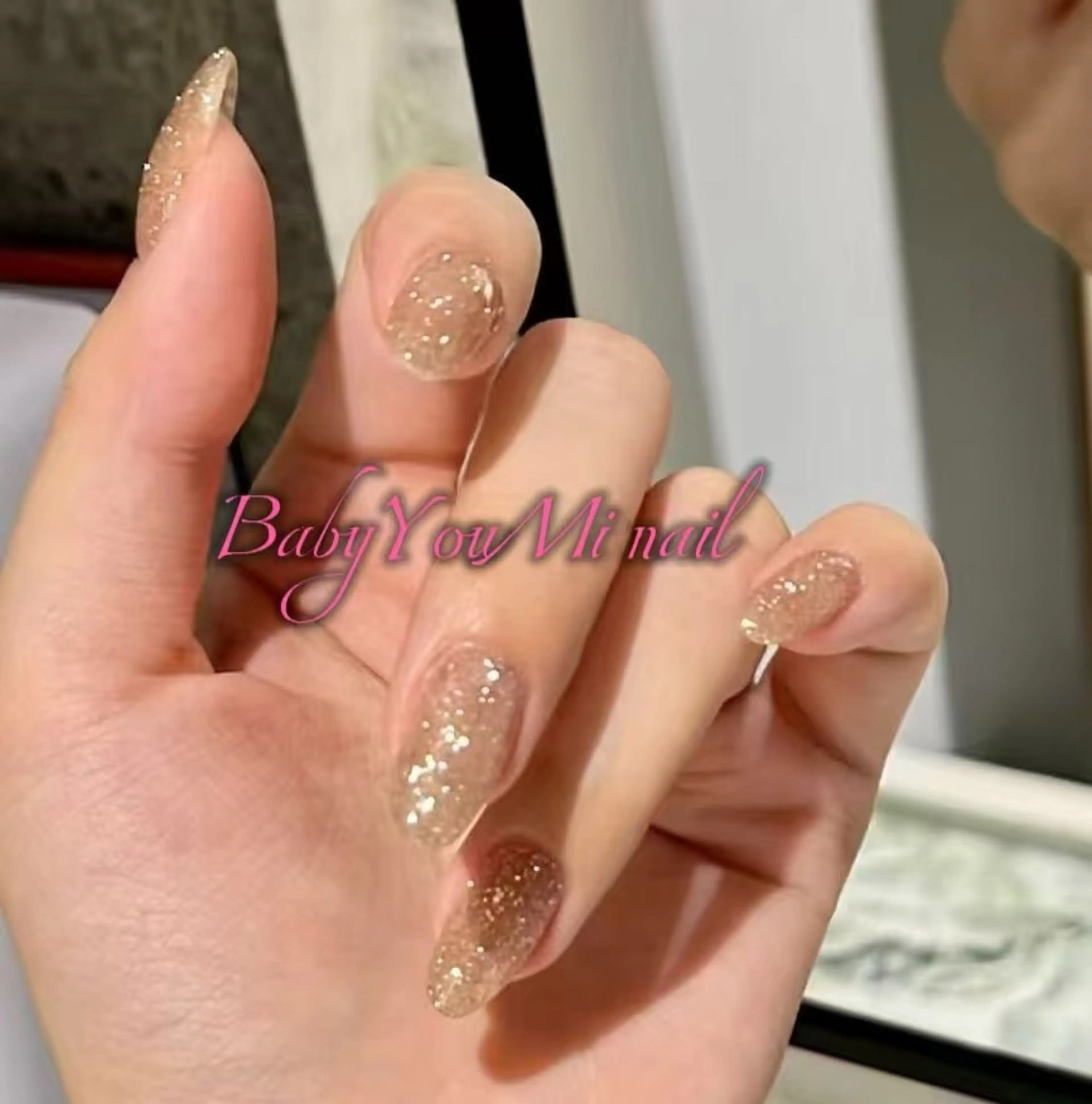 ネイル オーロラネイル フラワーネイル フットネイル フレンチネイル ジェルネイル ハンドネイル BabyYouMi nailのネイルデザイン