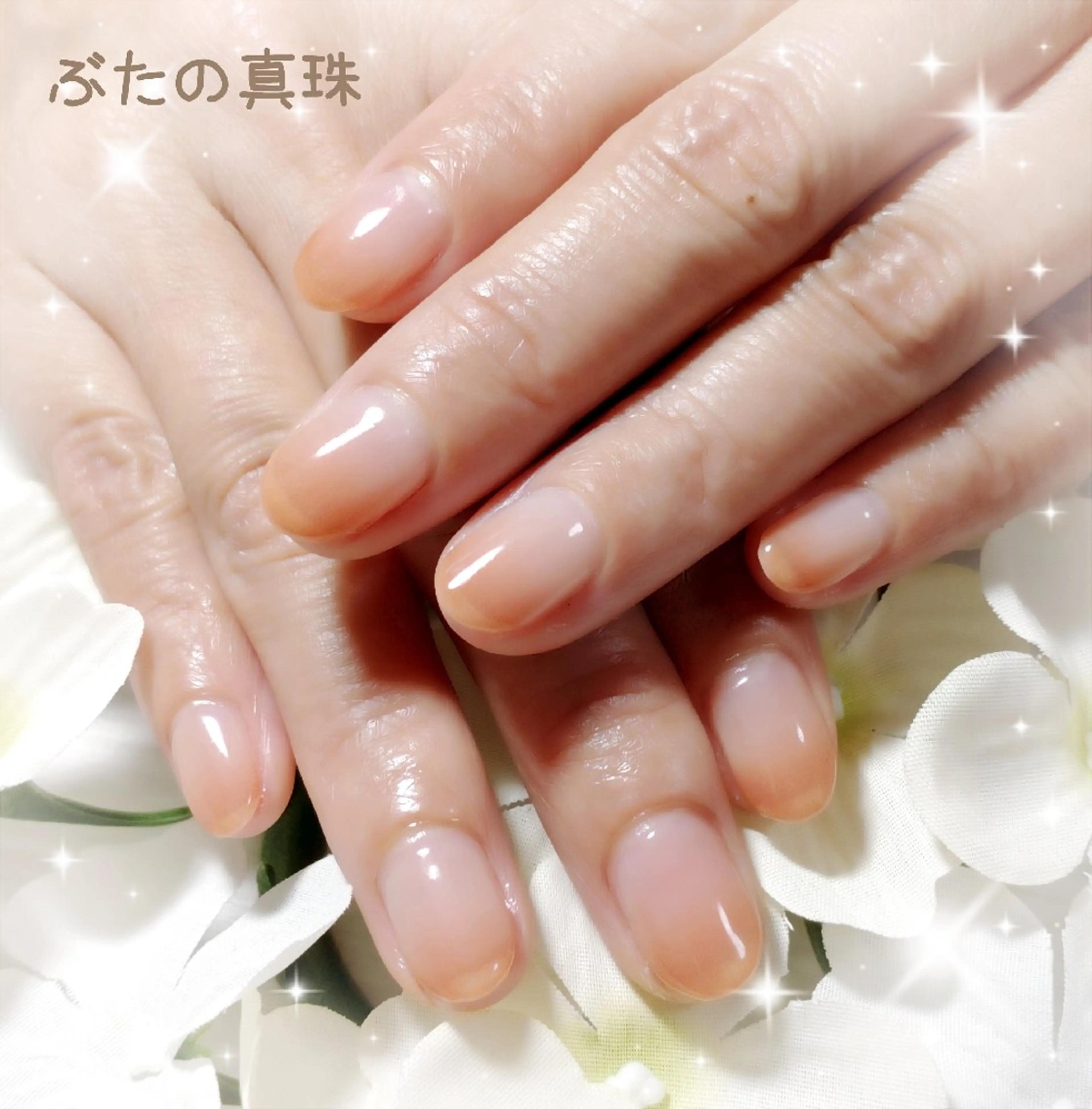 ネイル ブラウン グラデーション ハンドネイル 林 珠里のネイルデザイン