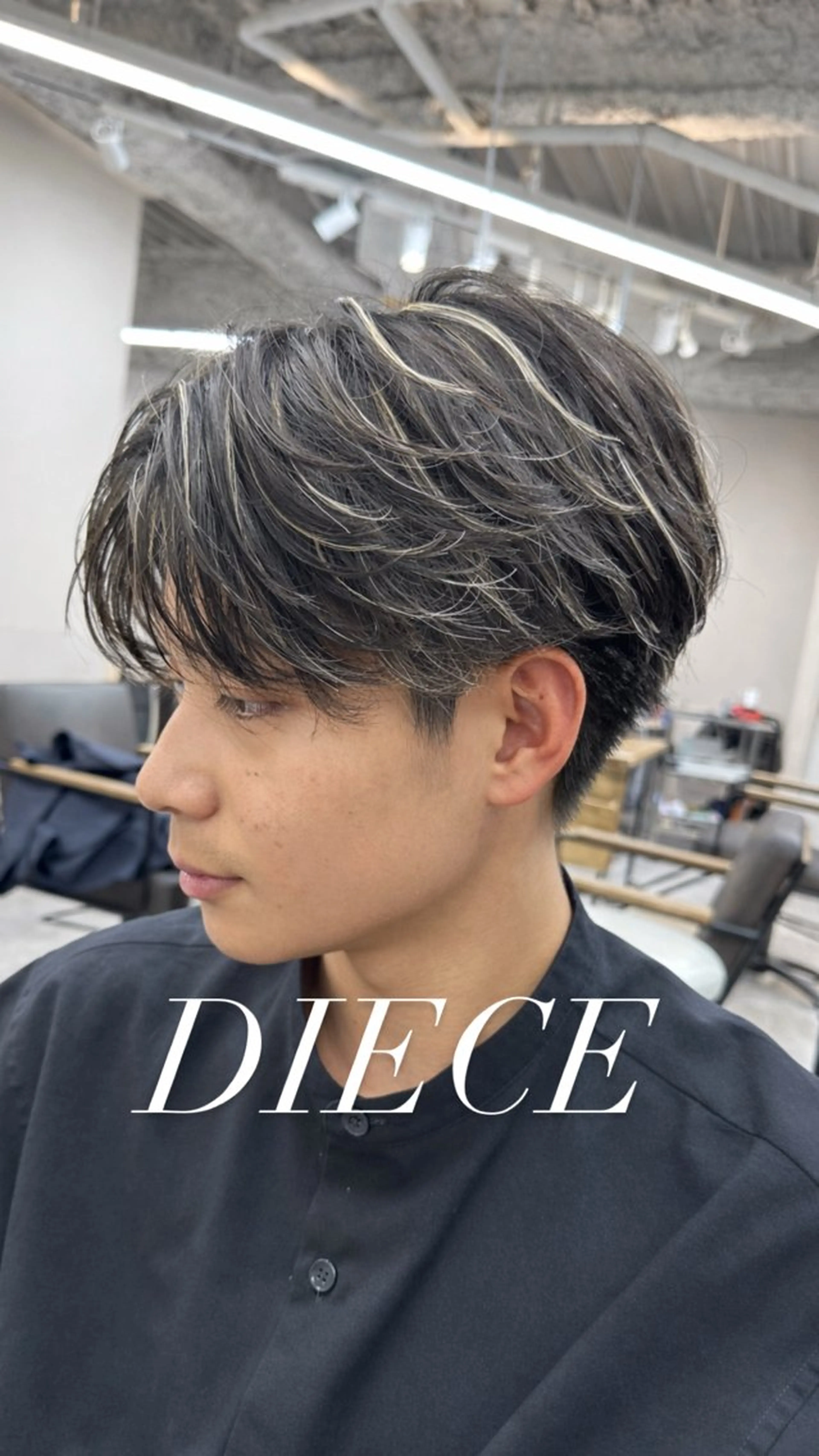 カラー パーマ メンズ メンズメッシュ メッシュ ヘアカラー DIECE所属・メンズ特化 ⚡️ナツキ⚡️のヘアスタイル