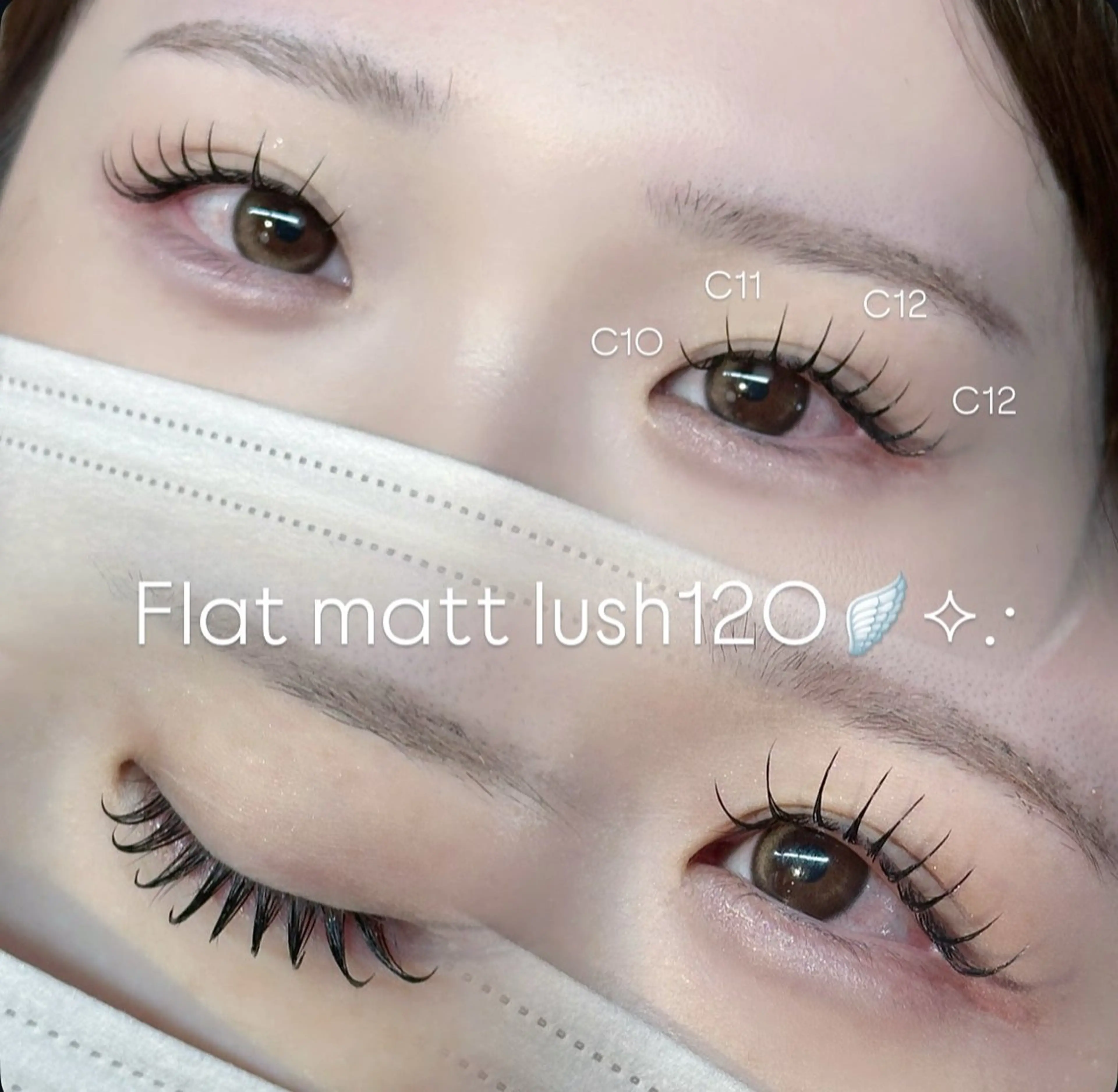 アップラッシュ付きフラットラッシュ100​〜​120本✨の写真