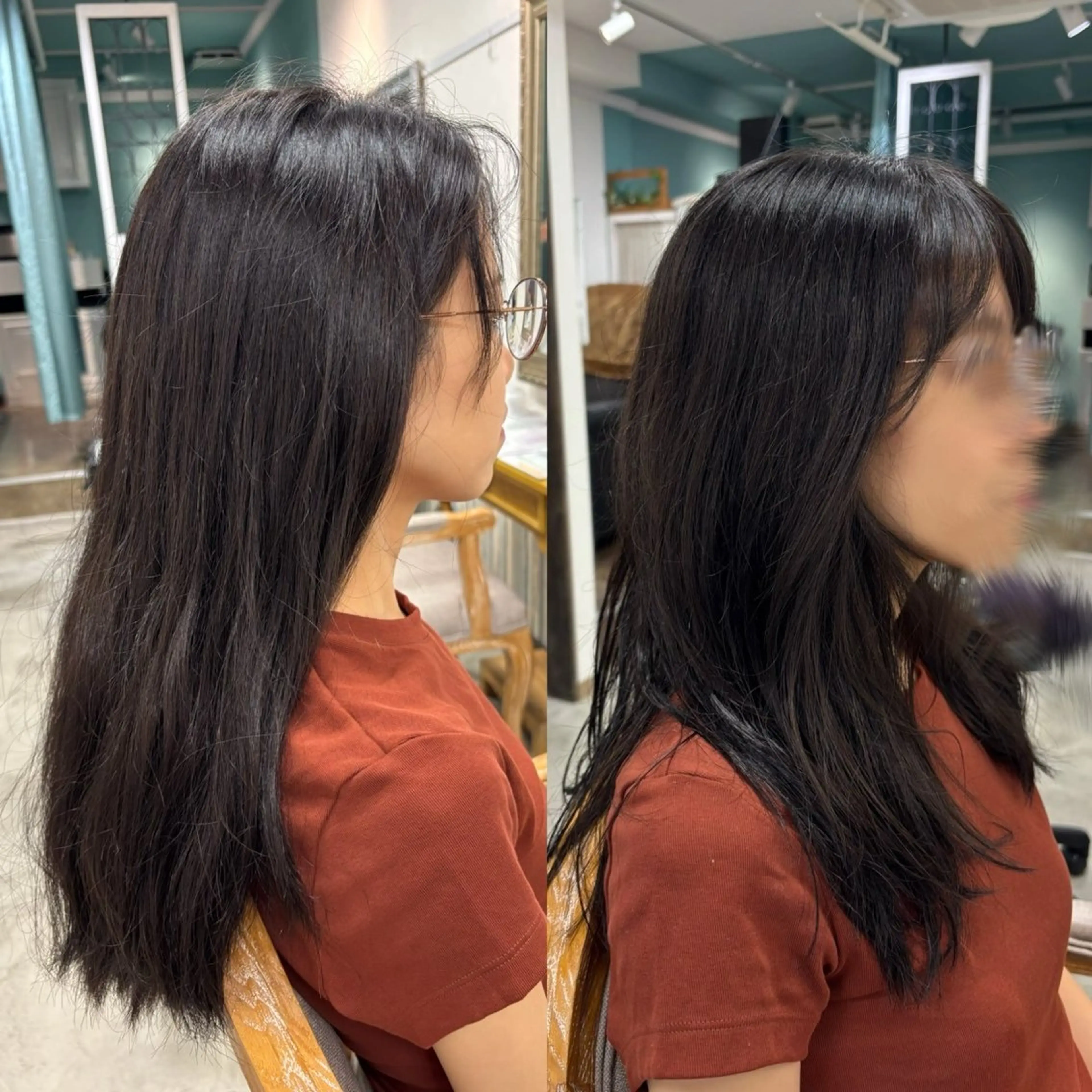 セミロング 天使の羽バング・フェザーバング カット 🏵️tico@ Risa🏵️のエステ・リラクイメージ