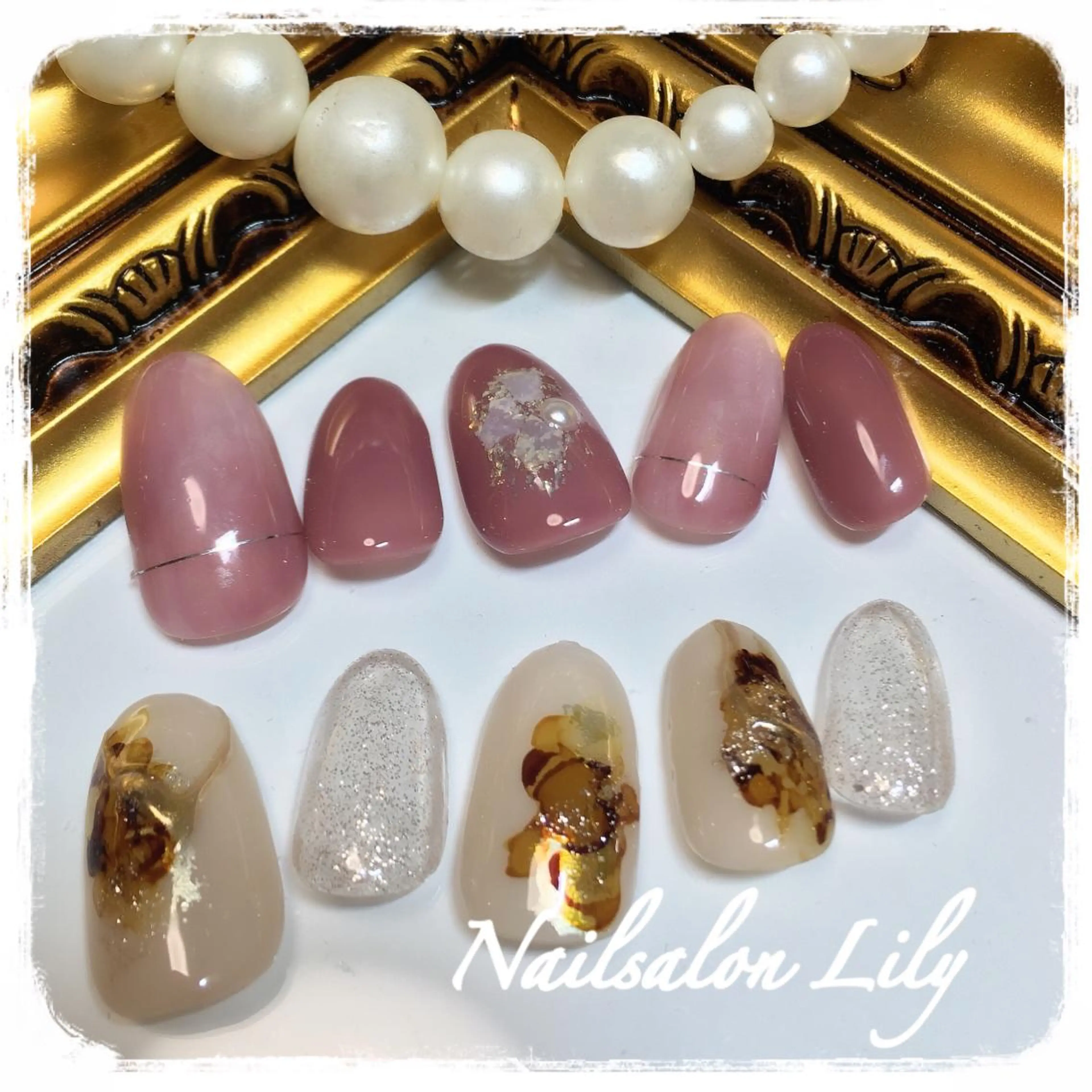 ネイル シンプルネイル Lily*nail 🌻Mii🌻のネイルデザイン