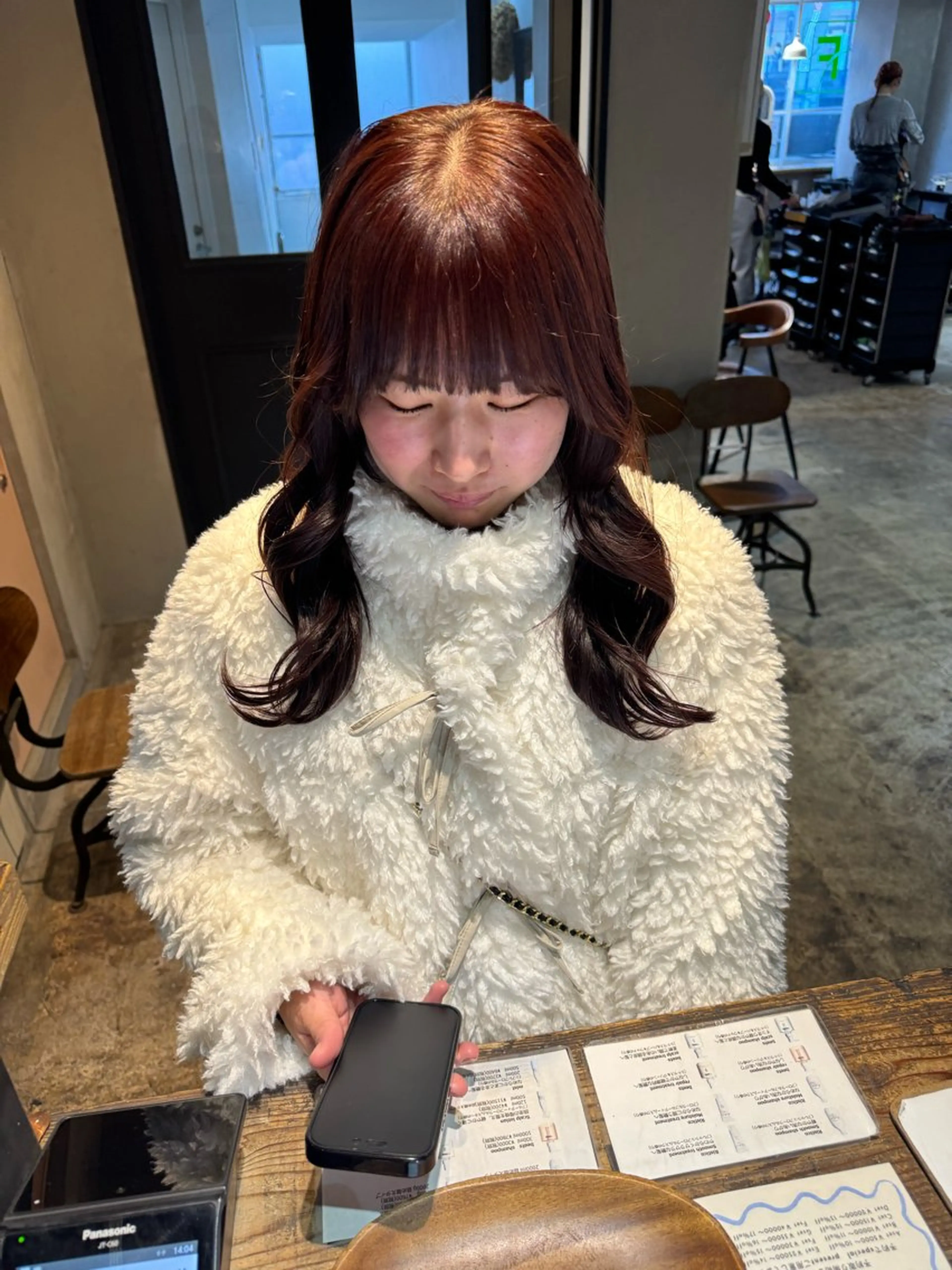 セミロング カラー カット ヘアカラー クキノケイカ /暖色カラーのヘアスタイル