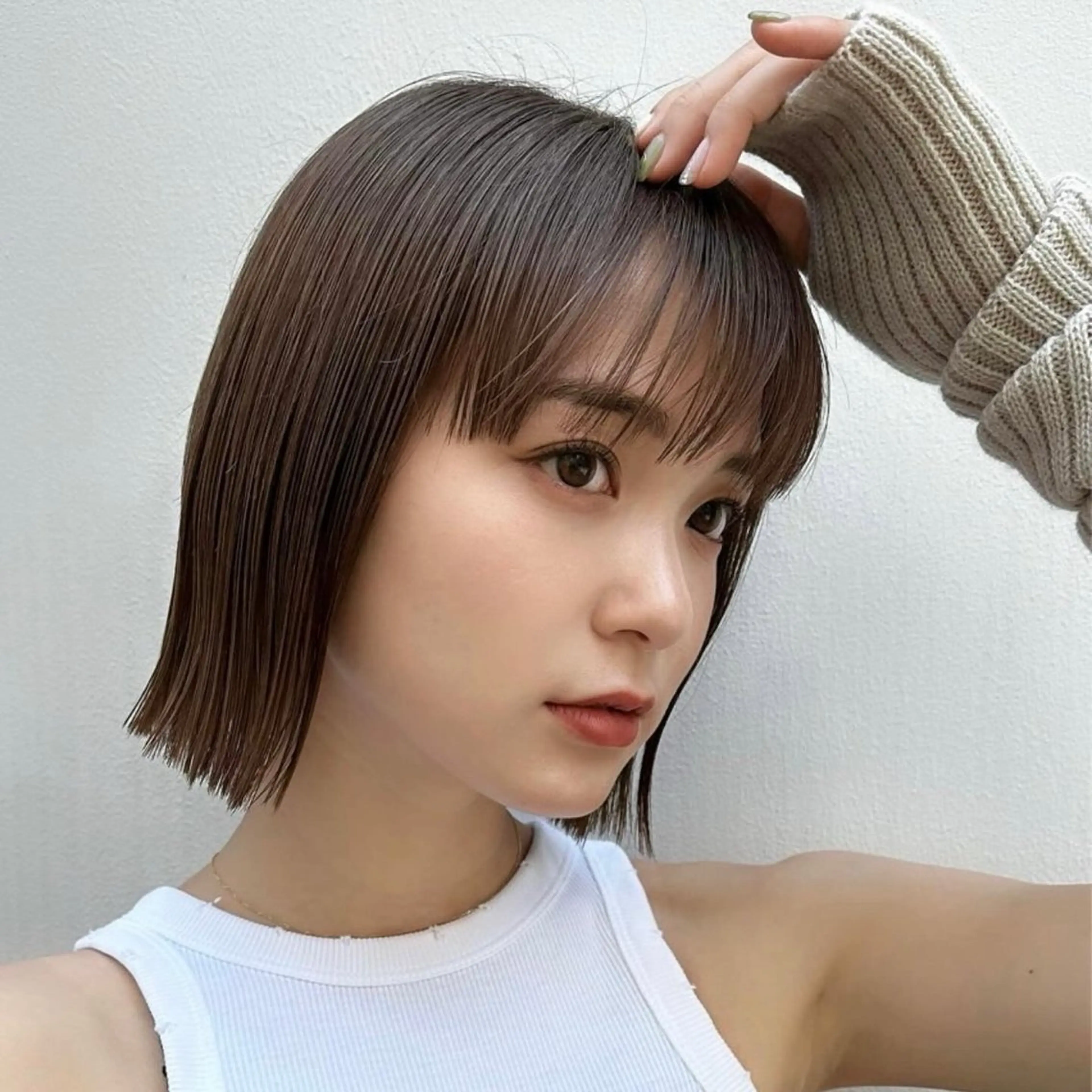 ショート 切りっぱなしボブ ボブ くびれヘア くせ毛 髪質改善 カット 縮毛矯正 トリートメント 🌹艶ボブの達人🌹 SYOHEIのヘアスタイル