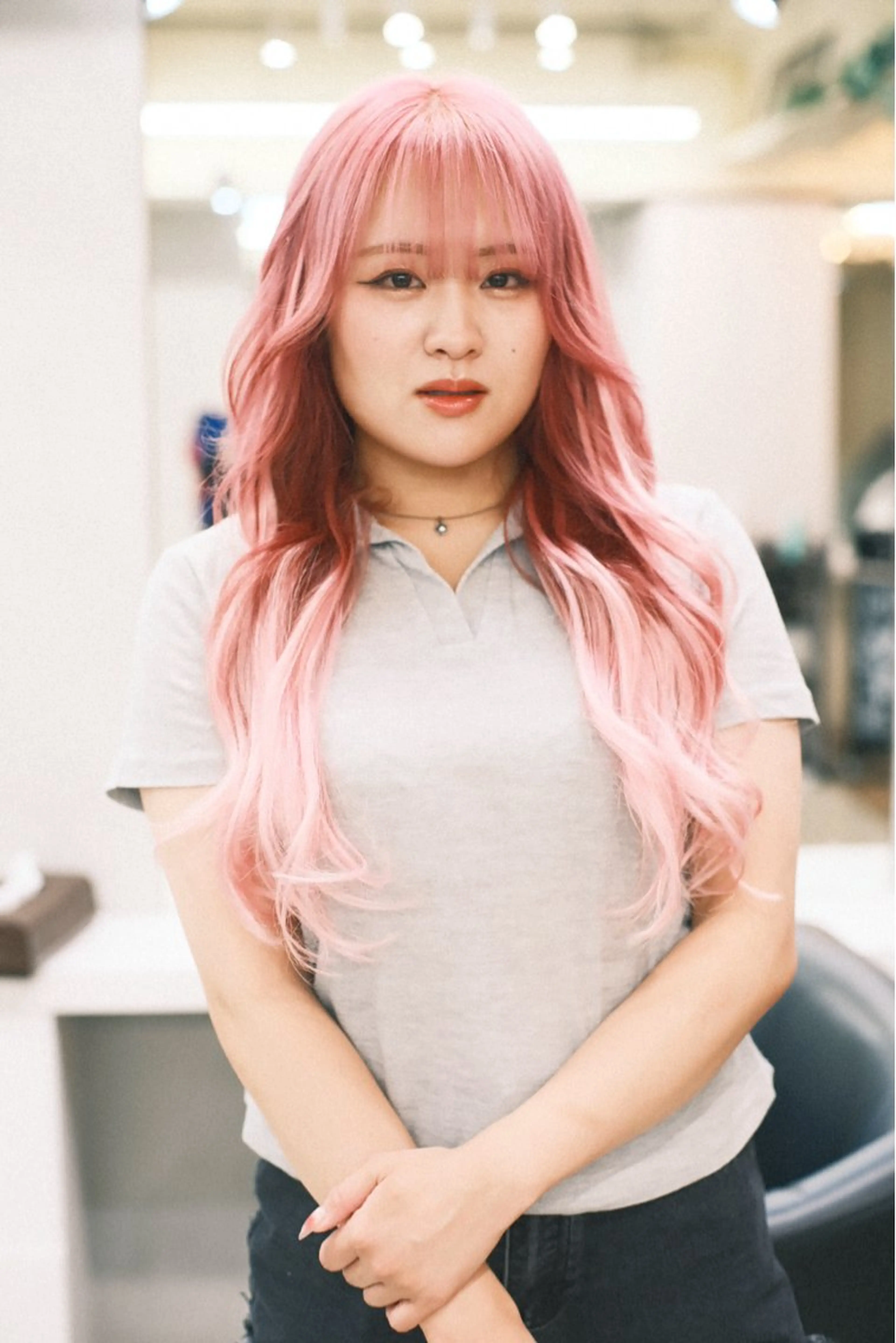 セミロング カラー ヘアアレンジ ヘアカラー エクステ 個性爆弾💣 ダブルカラー/ゆかのヘアスタイル