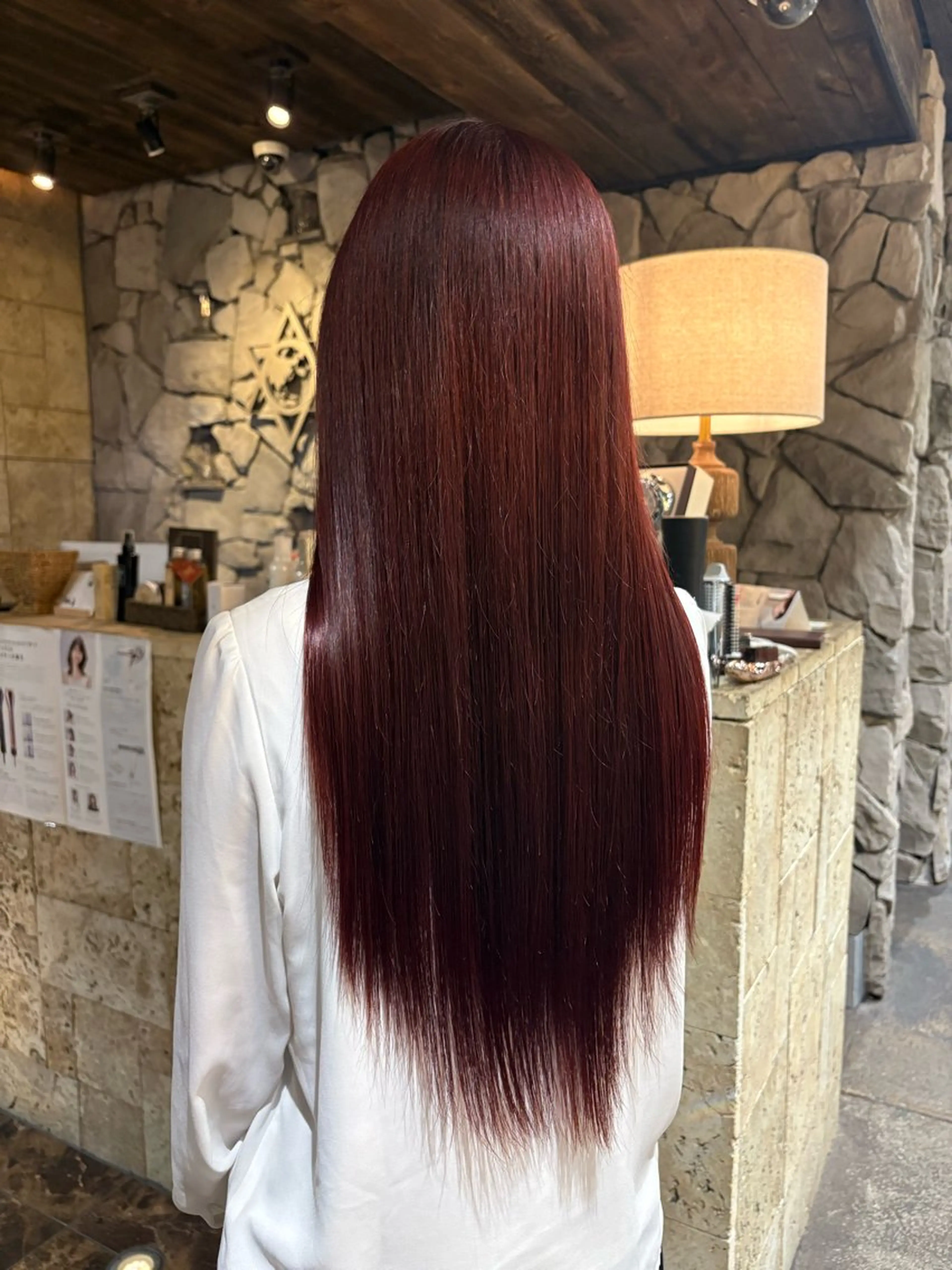 ロング カラー ヘアアレンジ レッドカラー カット ヘアカラー トリートメント 名駅/垢抜けカラー/ 髪質改善/リナ♡のヘアスタイル