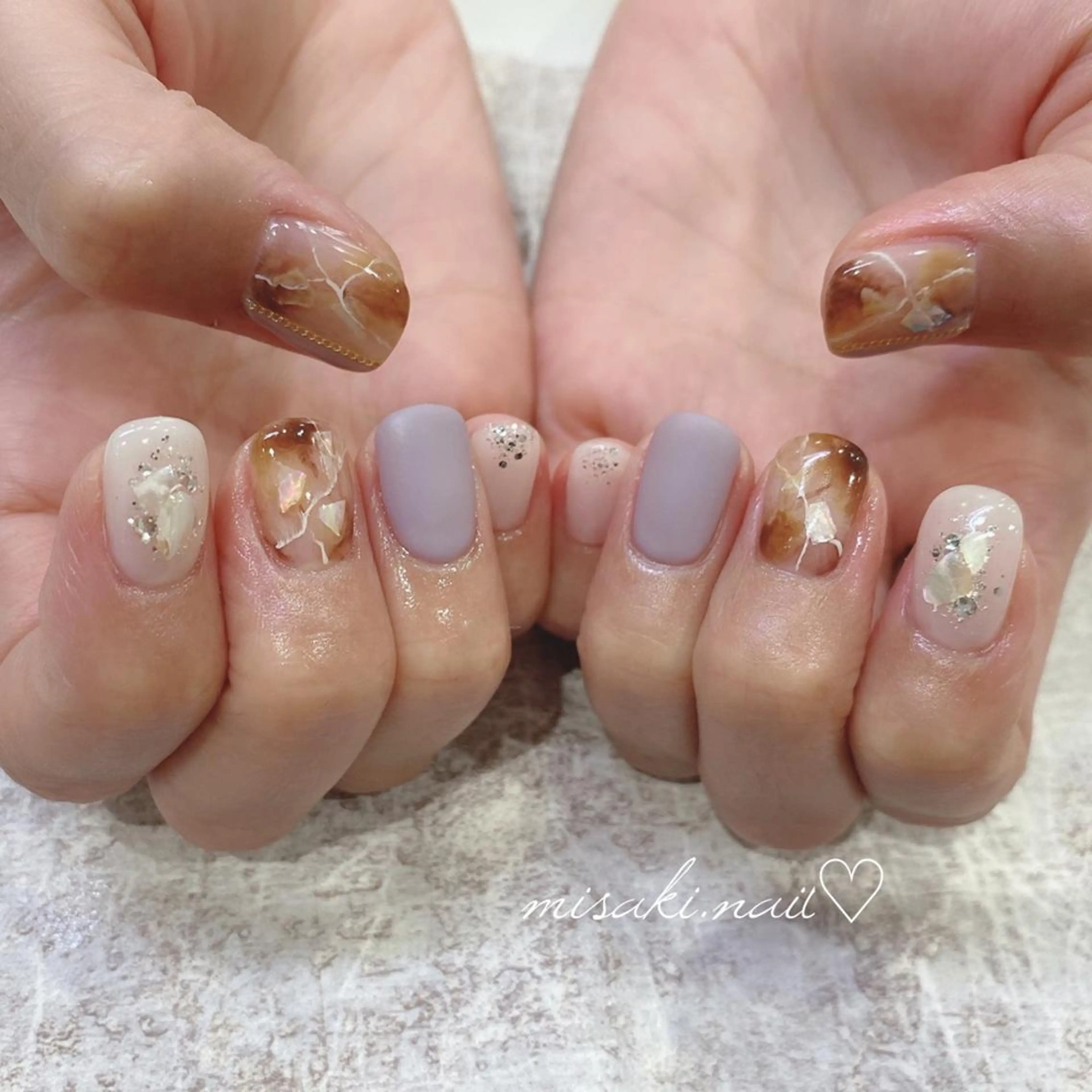 ネイル 韓国ネイル ワンホンネイル ハンドネイル nailsalon miinailsのネイルデザイン