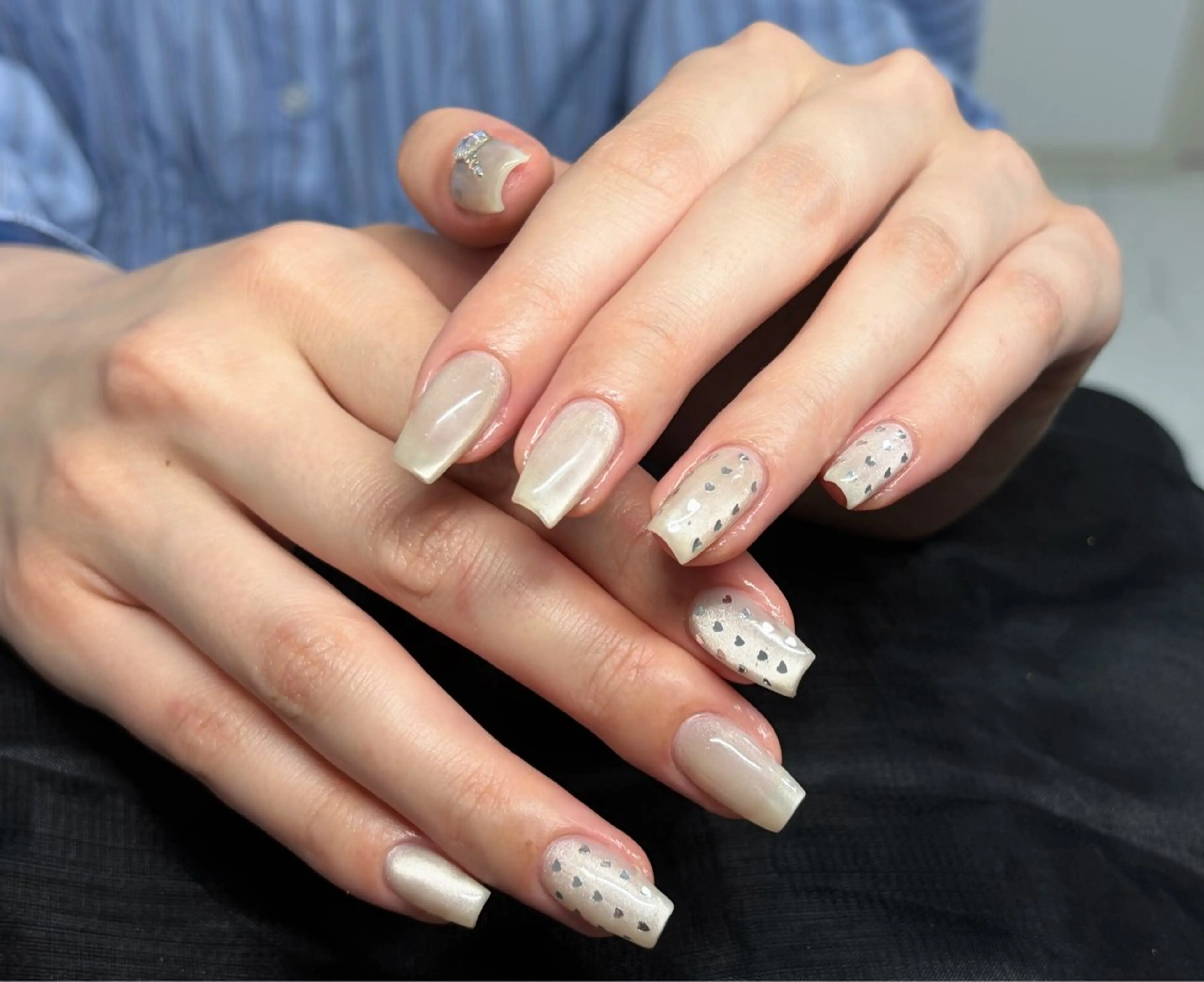 ネイル スカルプネイル シンプルネイル Lu nailsalonのネイルデザイン