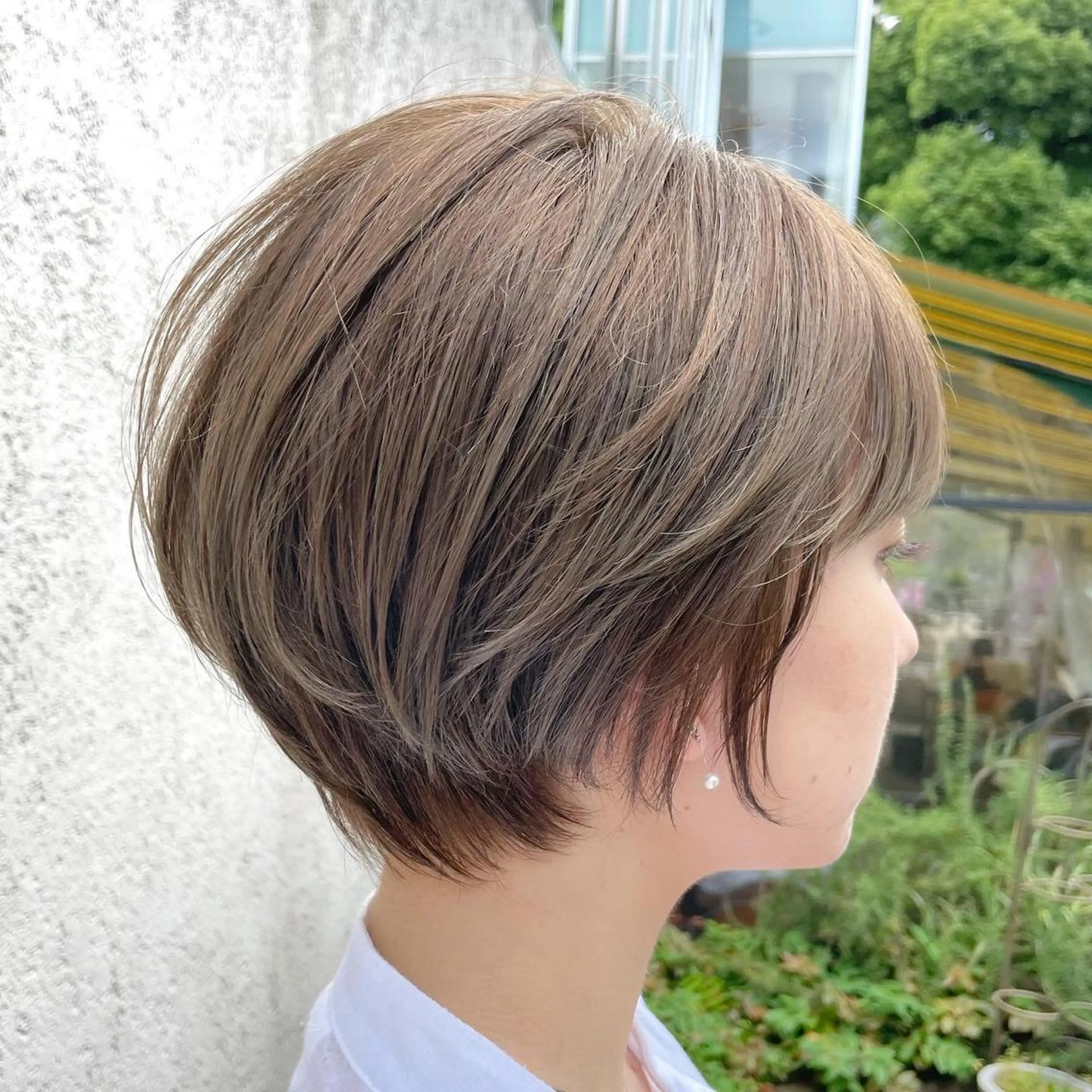 ショート ハイライト無料 韓国ヘア/レイヤーのヘアスタイル
