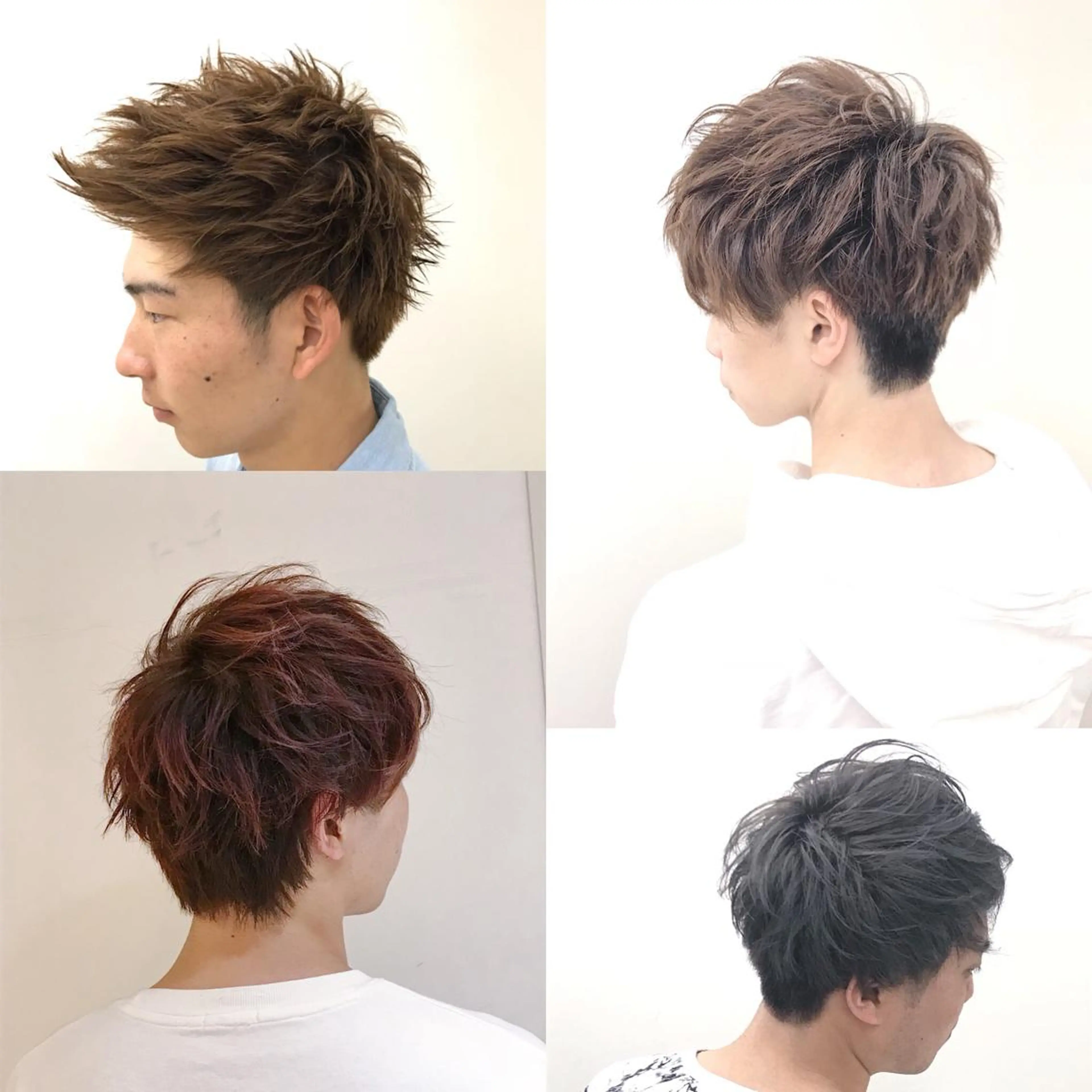 ショート カラー メンズ ブリーチカラー/ 岩破瑞希のヘアスタイル