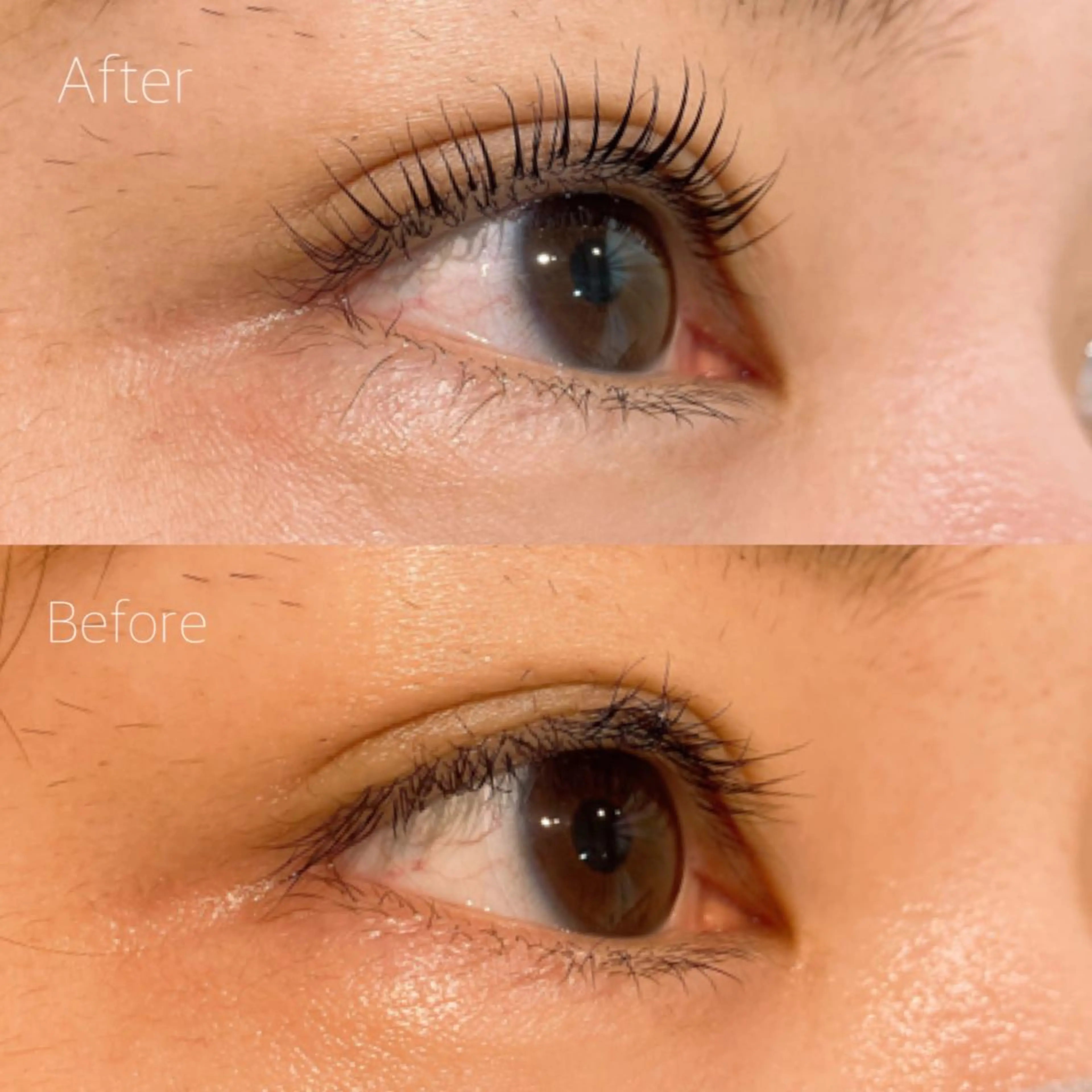 マツエク・マツパ レイヤーカット✖️ 柔らかベージュカラーのヘアスタイル