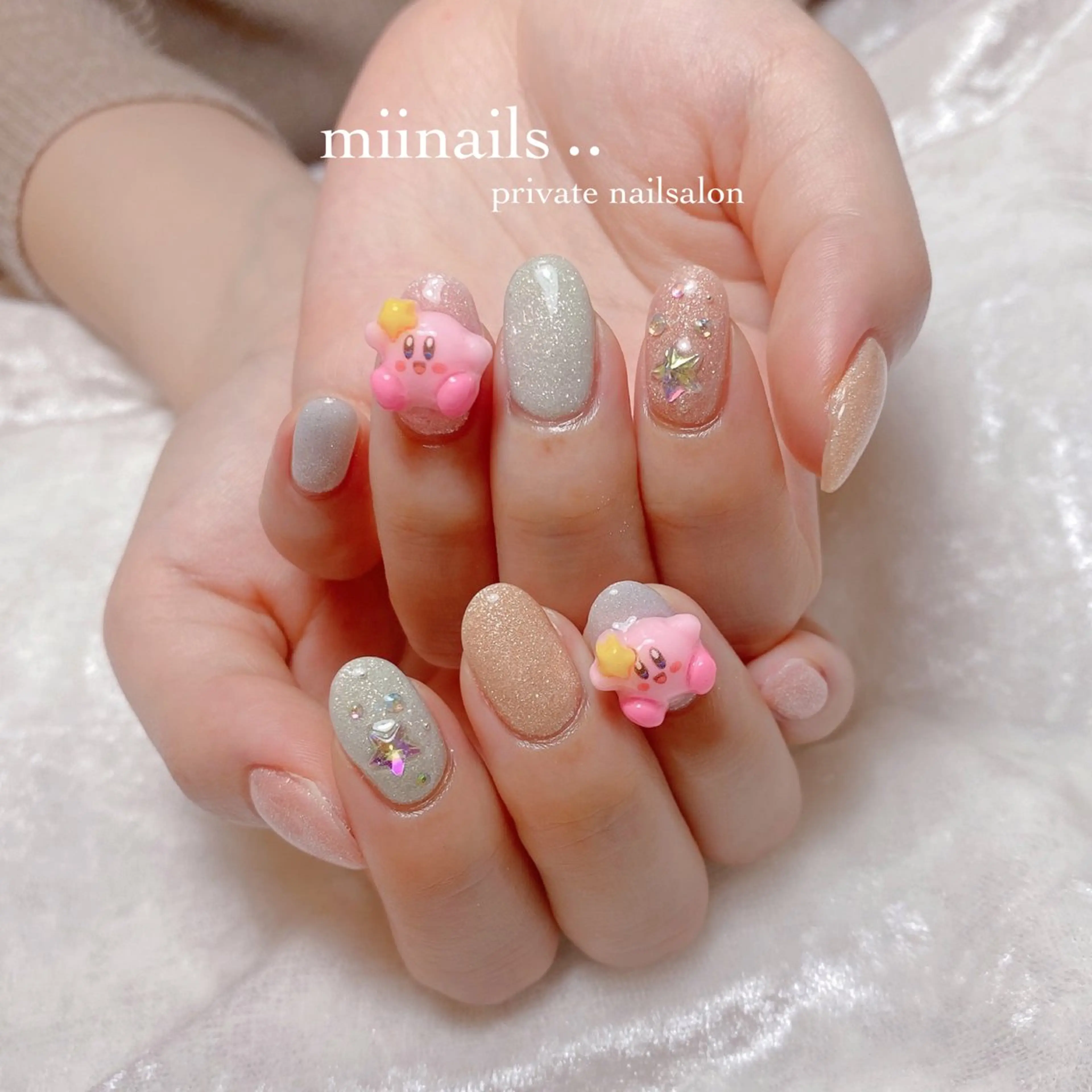 ネイル 韓国ネイル ワンホンネイル ハンドネイル nailsalon miinailsのネイルデザイン