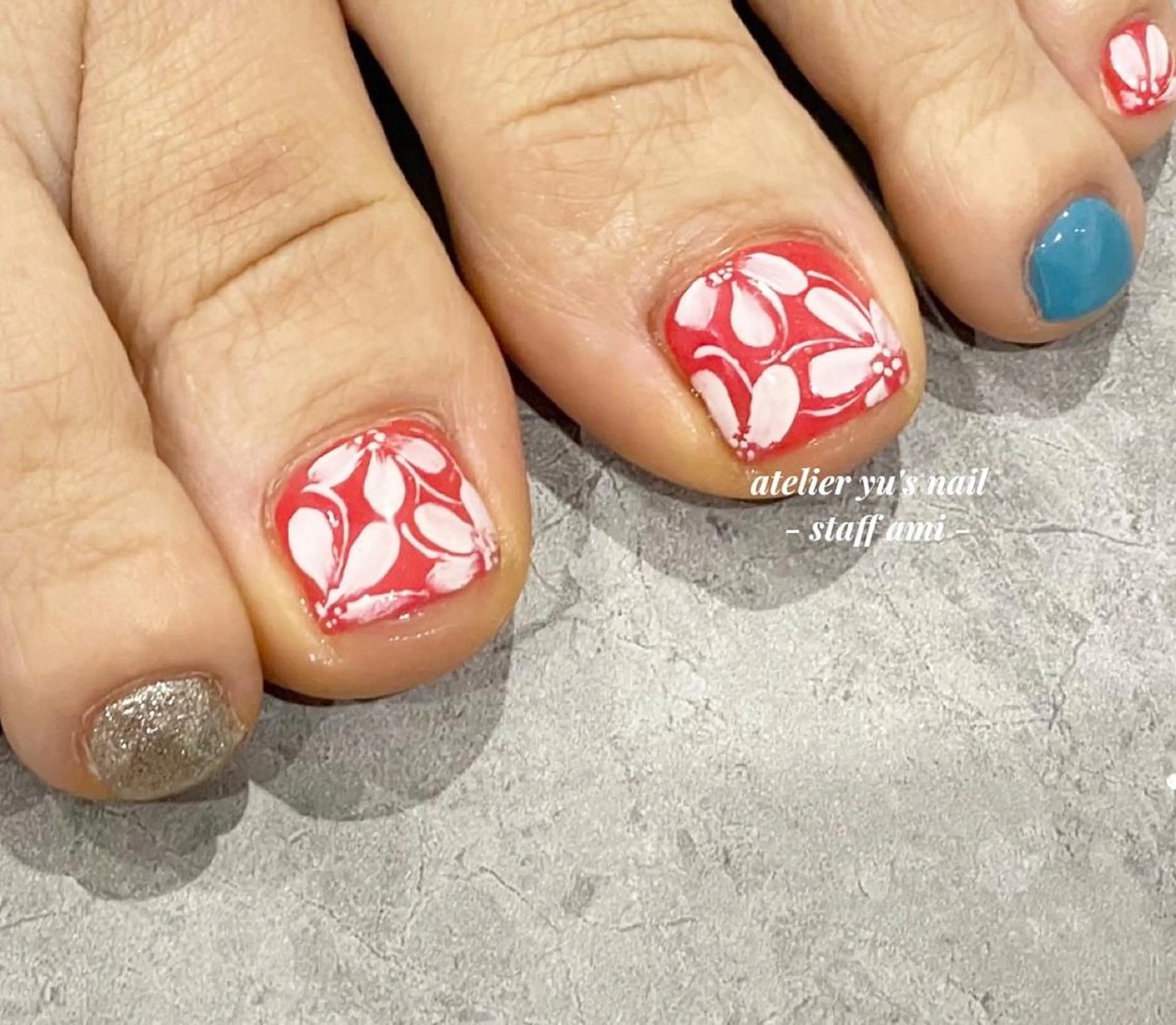 ネイル フットネイル 持ち込み atelier yu's nailのネイルデザイン