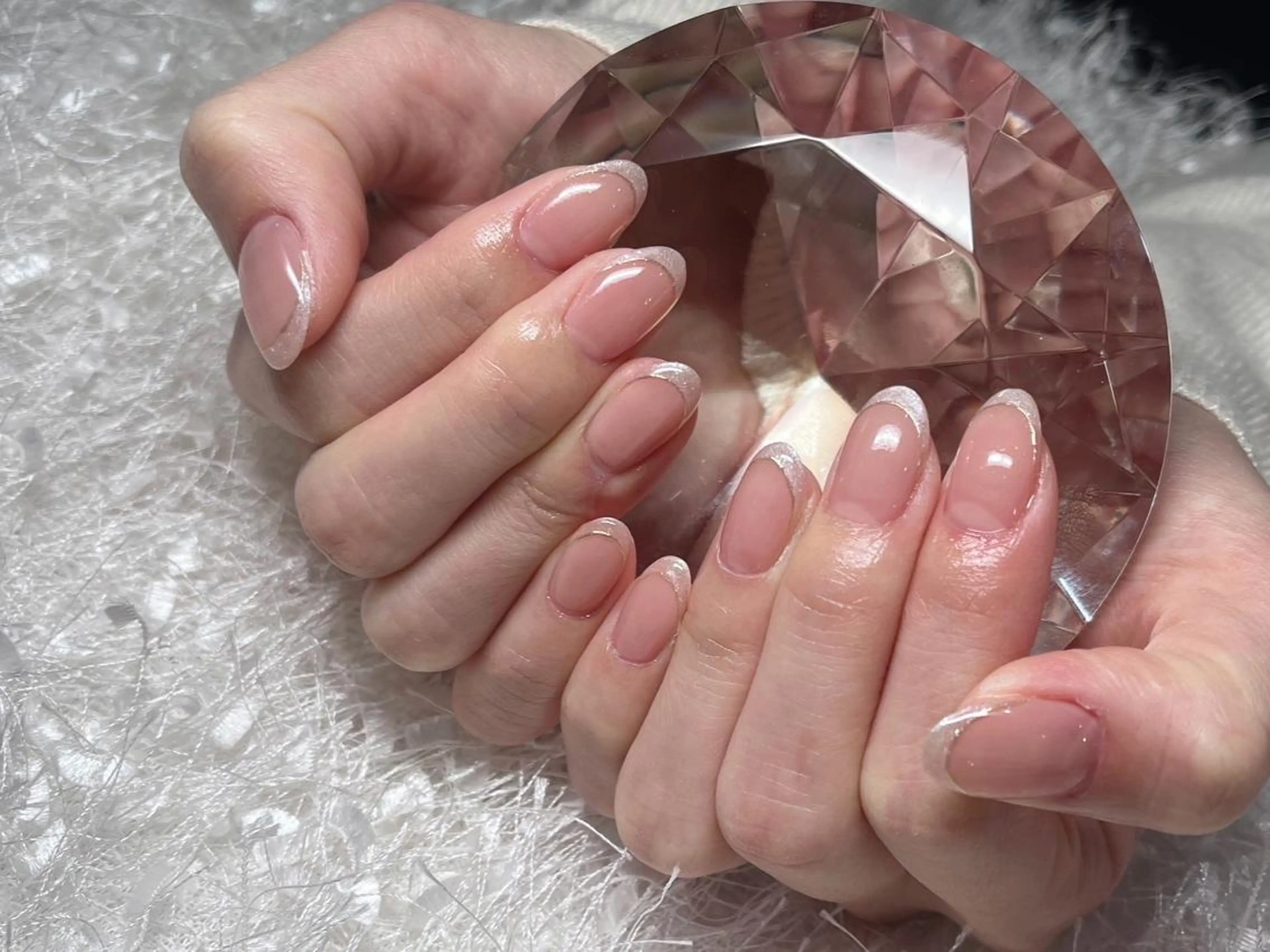 ネイル 長さ出し フレンチネイル ジェルネイル グラデーション 韓国ネイル ハンドネイル Nail&eye Belire 新宿のネイルデザイン