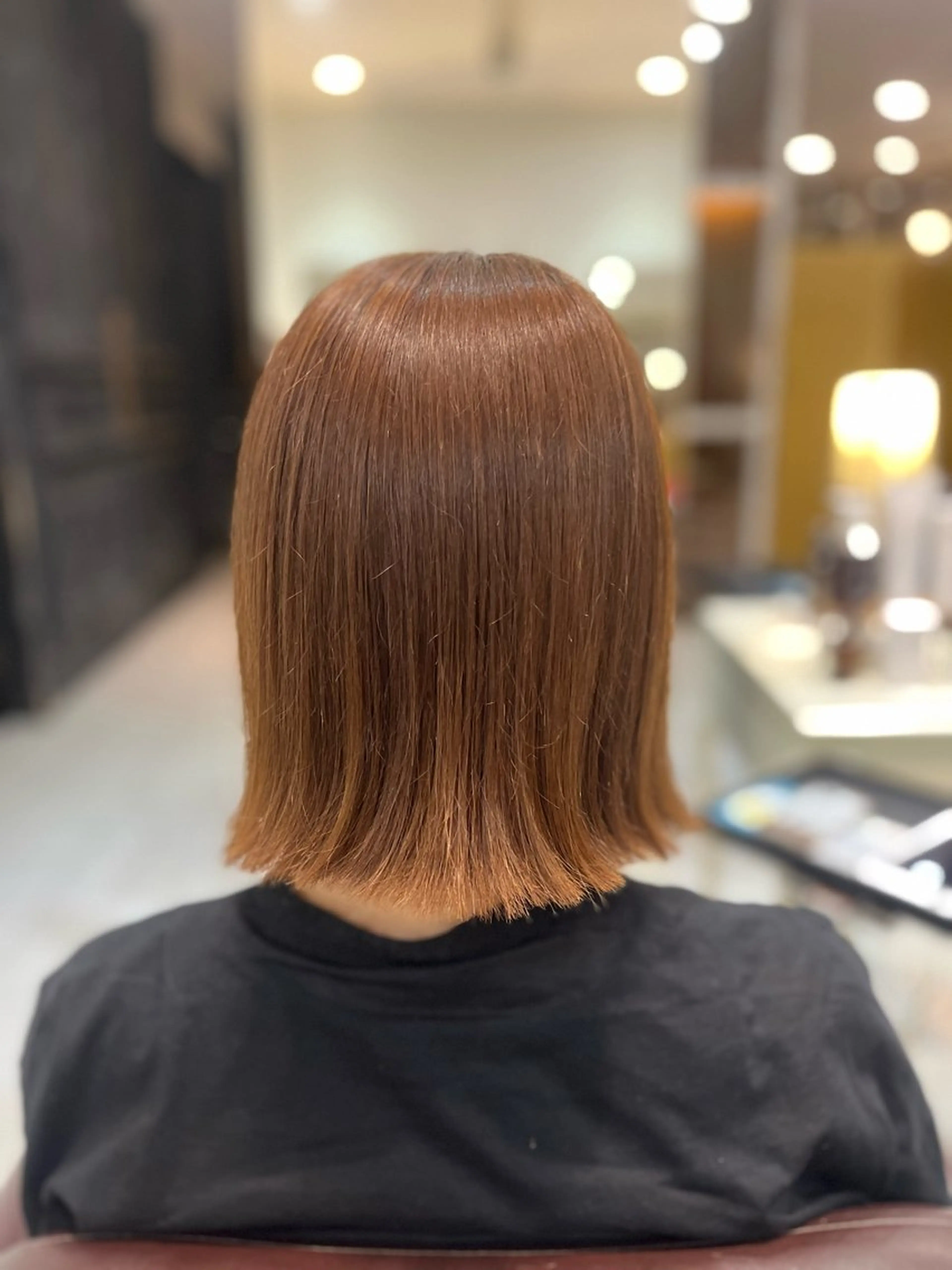 ミディアム ボブ 外ハネヘア カット ヘアカラー 濵田さらさ カットモデル募集中のヘアスタイル