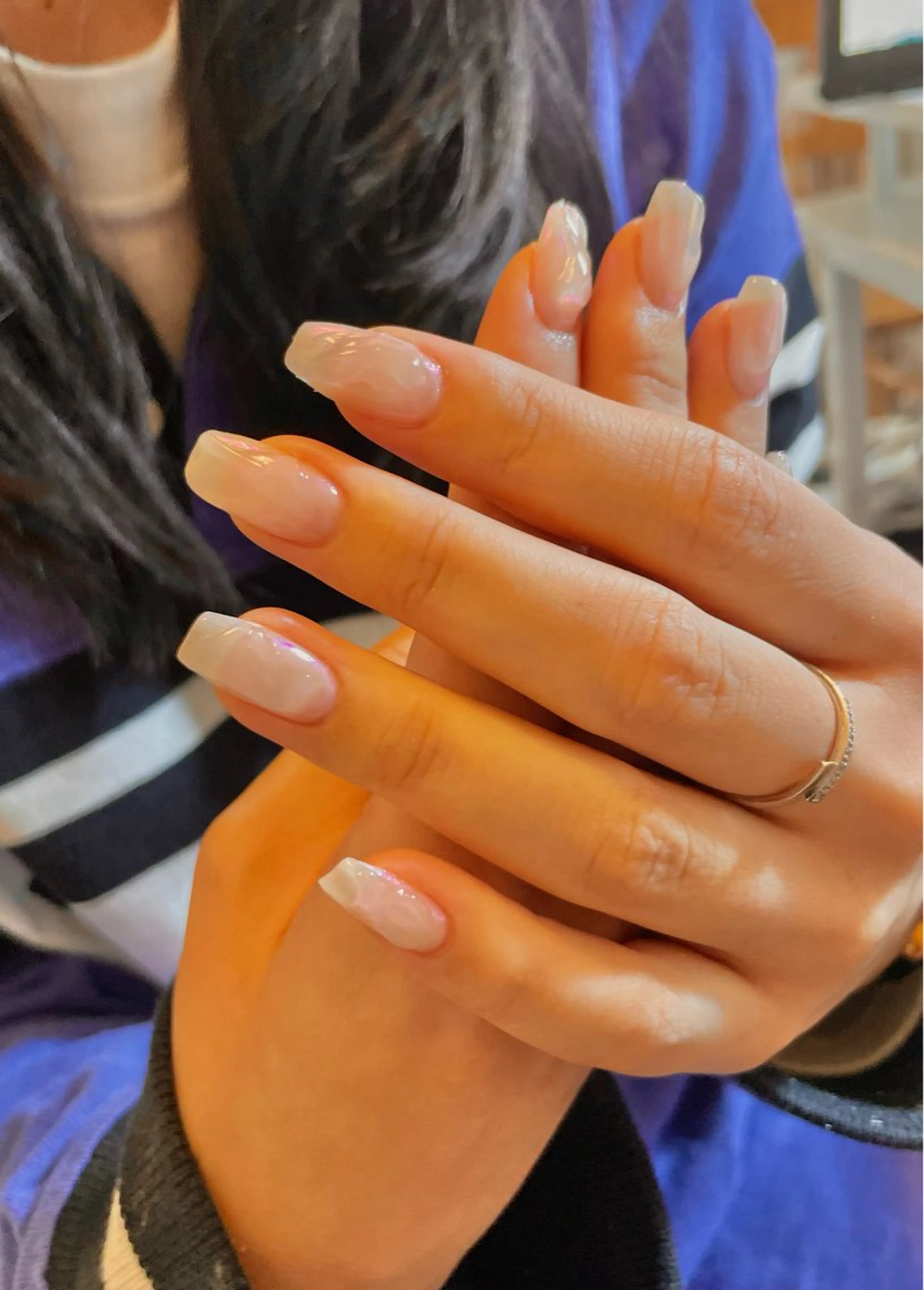 ネイル オーロラネイル ぷっくりネイル co_ nailのネイルデザイン