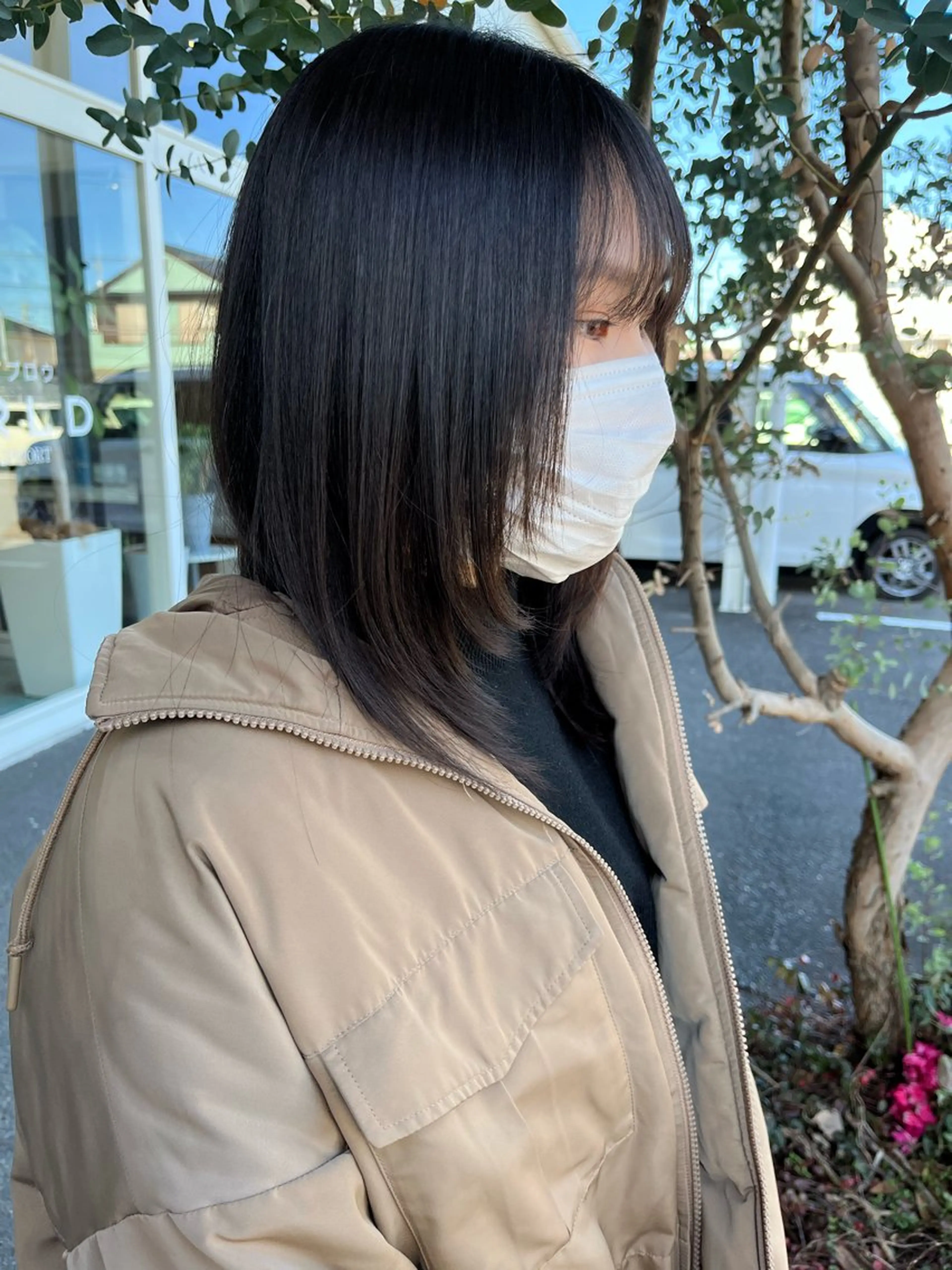 ミディアム ボブ カット 山内 楓のヘアスタイル