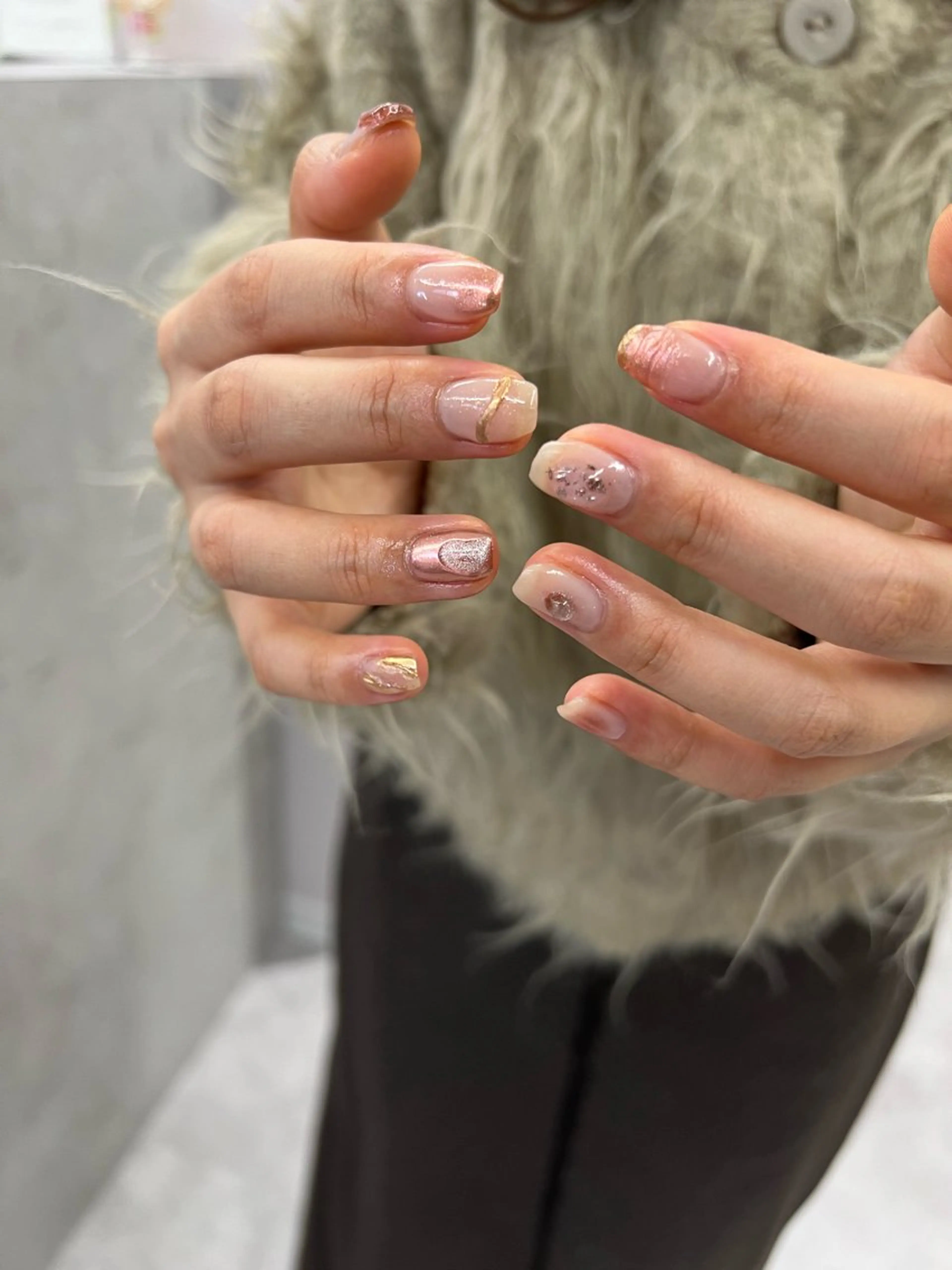 ネイル フラッシュネイル ジェルネイル 韓国ネイル 持ち込み ニュアンスネイル Bana_ Nailのネイルデザイン